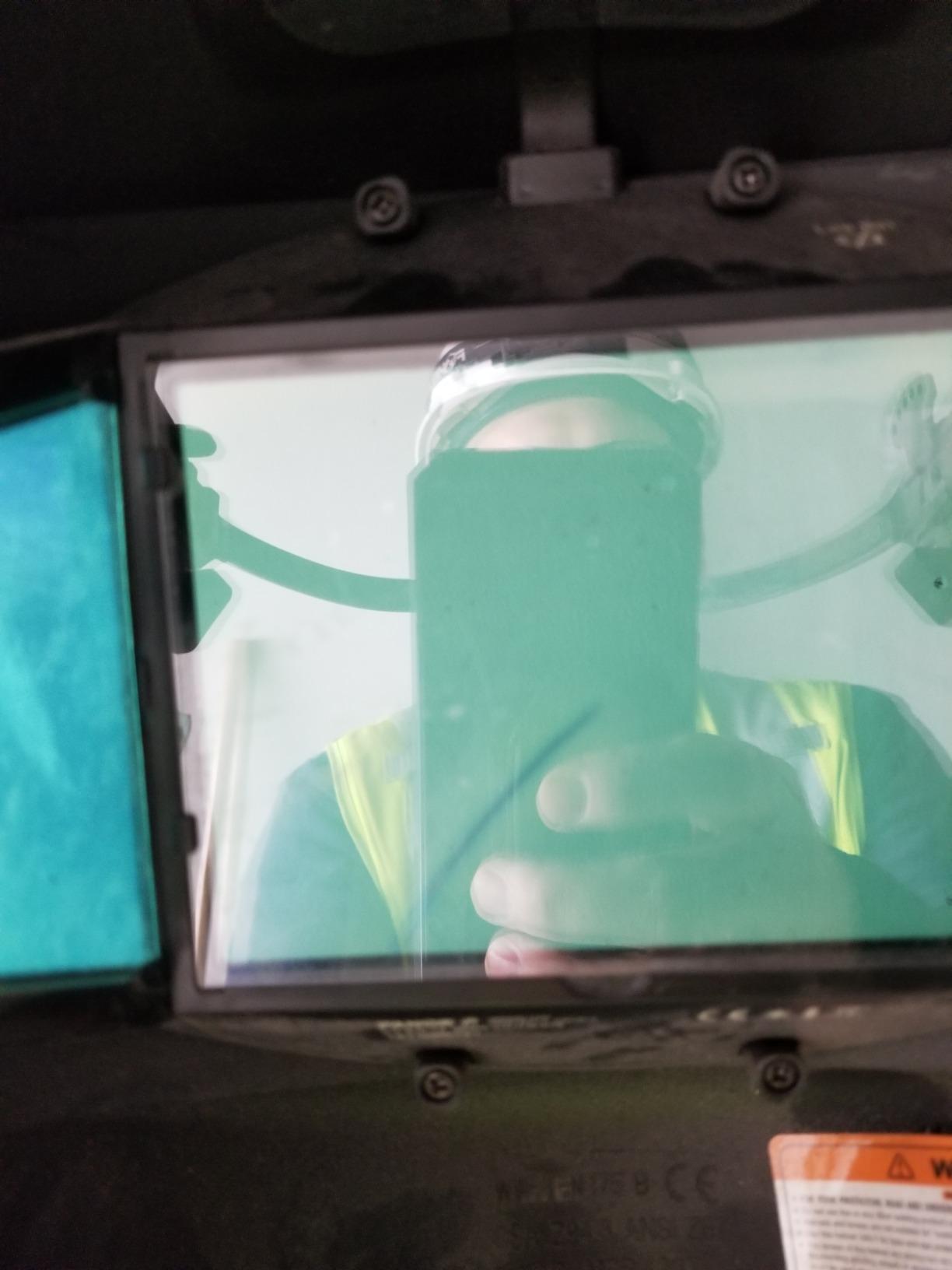 TGR Panoramic 180 View Solar Powered Auto Darkening Welding Helmet - True Color customer photo 1