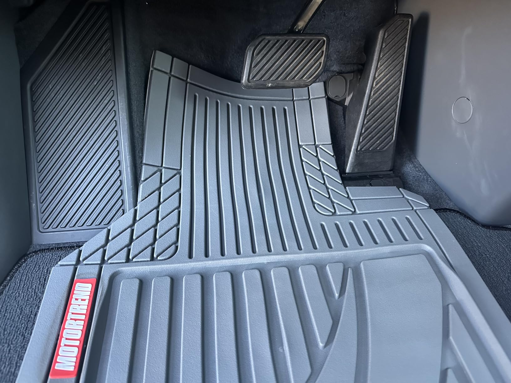 Motor Trend FlexTough™ Advanced Black Rubber Car Floor Mats – Heavy Duty Trim to Fit All Weather Floor Mats for Cars Truck SUV - Automotive Car Interior Floor Liner Protection - Universal Fit customer photo 1