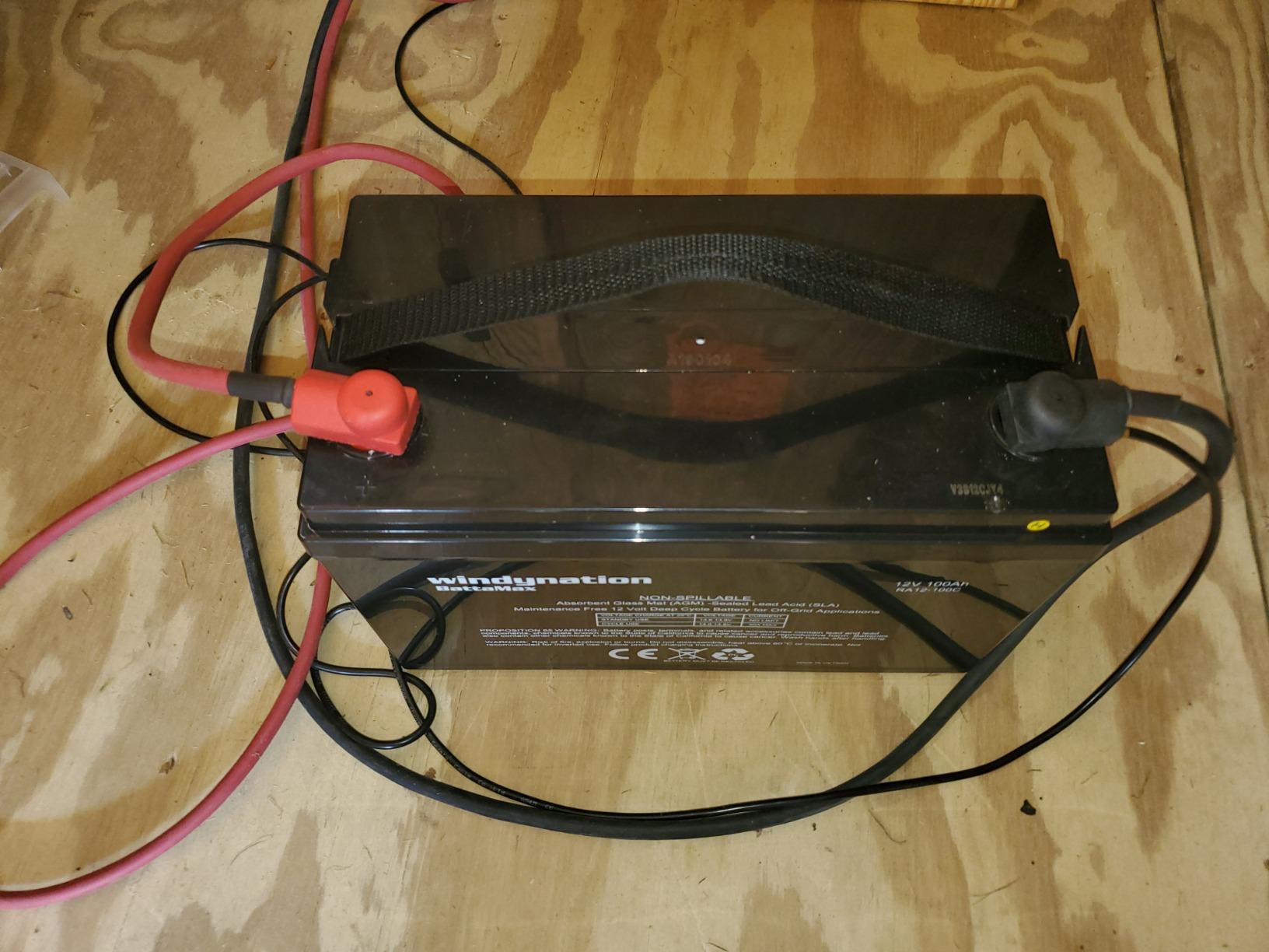 WindyNation 100 amp-Hour 100AH 12V 12 Volt AGM Deep Cycle Sealed Lead Acid Battery - Solar RV UPS Off-Grid (1 pc 100 amp-Hour) customer photo 1