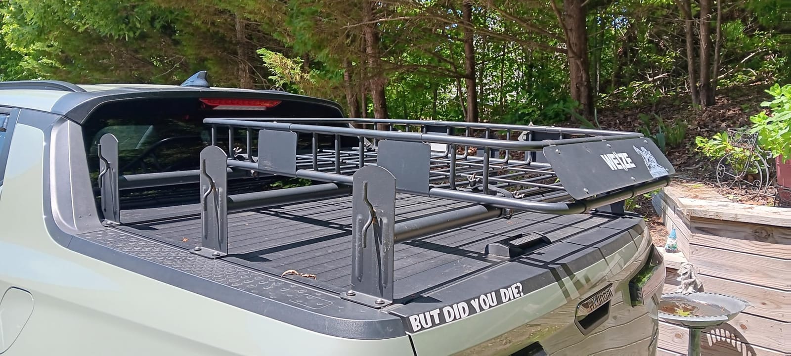 Model DX36 Universal Pickup Truck Cap & Topper 2 Bar Ladder Roof Van Rack System Adjustable Steel Cross Bars - Sandy Black customer photo 2