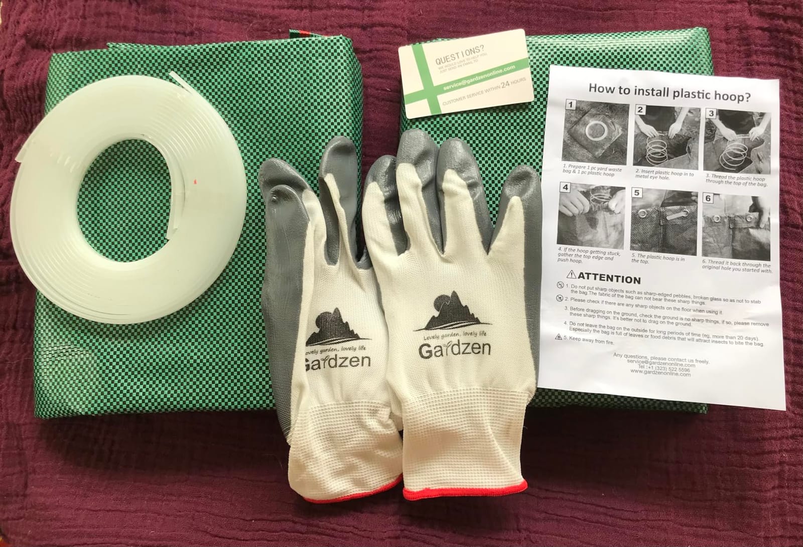 Gardzen 2 Pack 132 Gallon Yard Waste Bags Reusable Heavy Duty customer photo 2