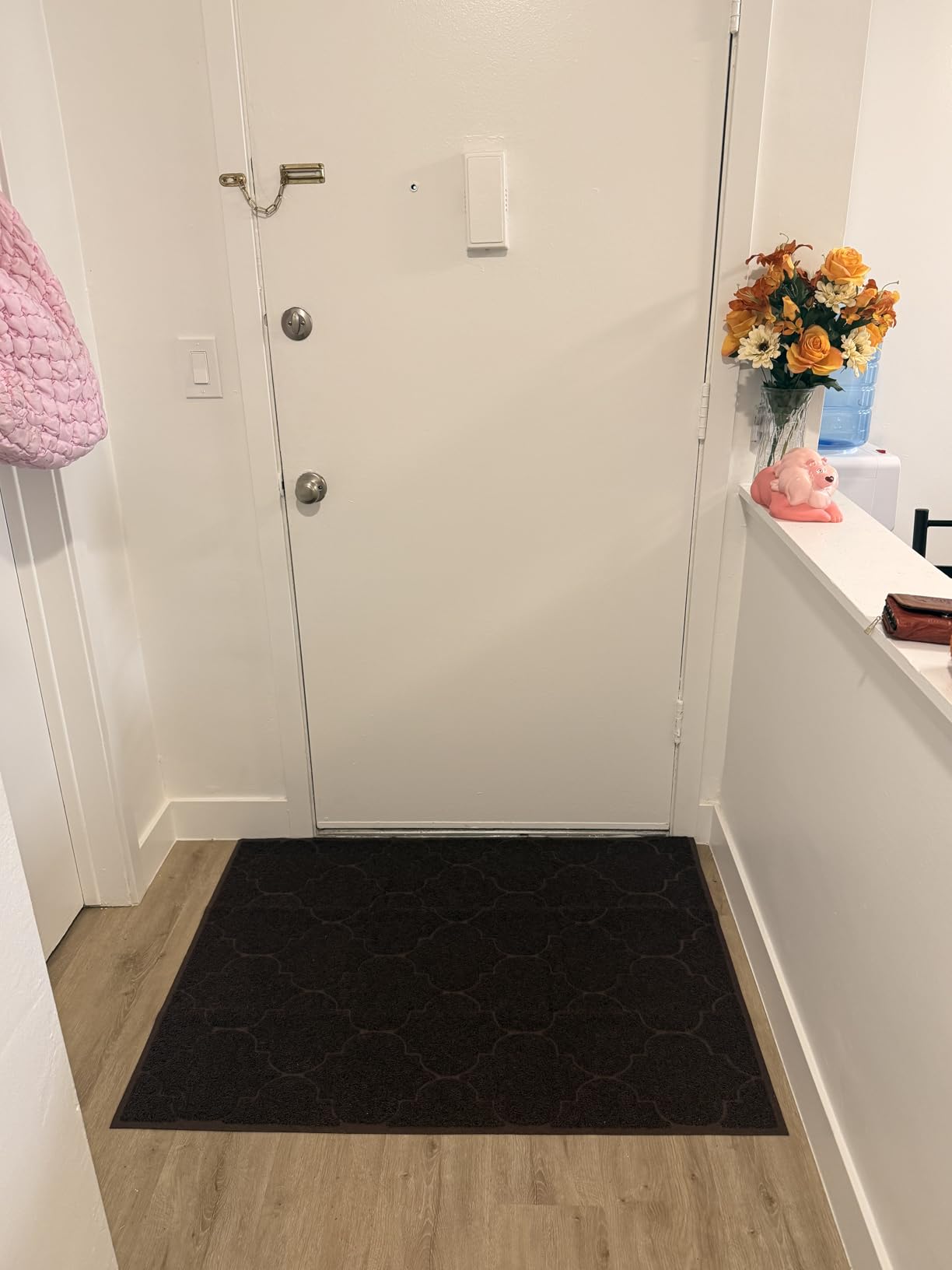 Cosyearn Door Mat, Front Door Mat, 46x35, Welcome Mats for Entryway,Garage,High Traffic Areas, Jumbo Size, Doormat Entrance, Waterproof Mat, Easy Clean, Outdoor Indoor Floor Mat,Non Slip (Black) customer photo 1