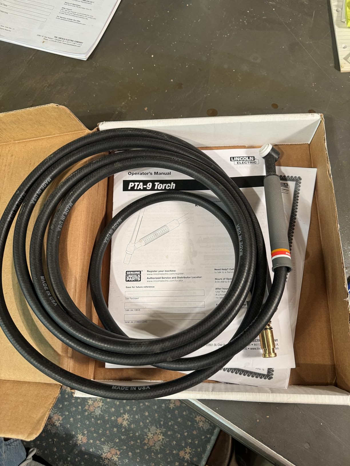 Lincoln Electric PTA-9 Ready to Weld TIG Torch - for Air-Cooled TIG Welding - Rigid Torch Head - 12.5 FT, 1 Piece Cable - K1782-16 customer photo 1