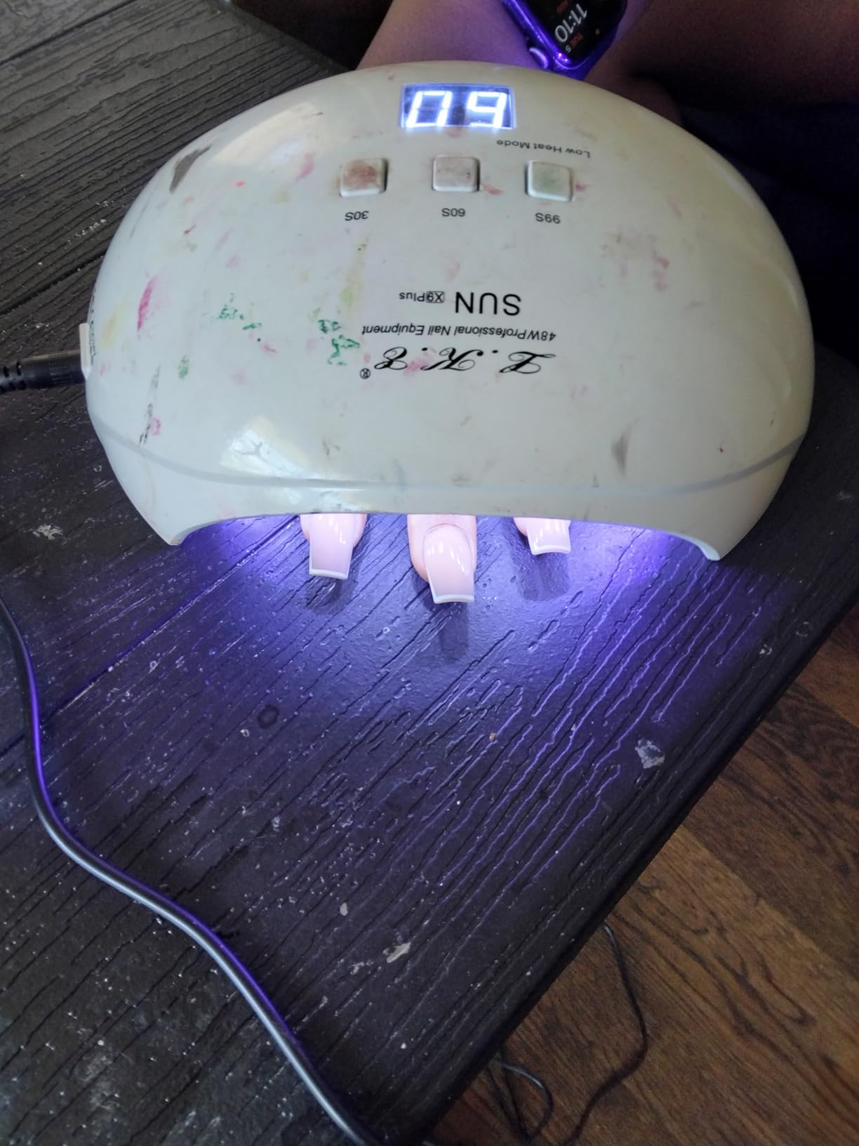 Gel UV LED Nail Polish Lamp, LKE Nail Dryer 40W LED Light with 3 Timers Professional for Nail Art Tools Accessories White customer photo 1