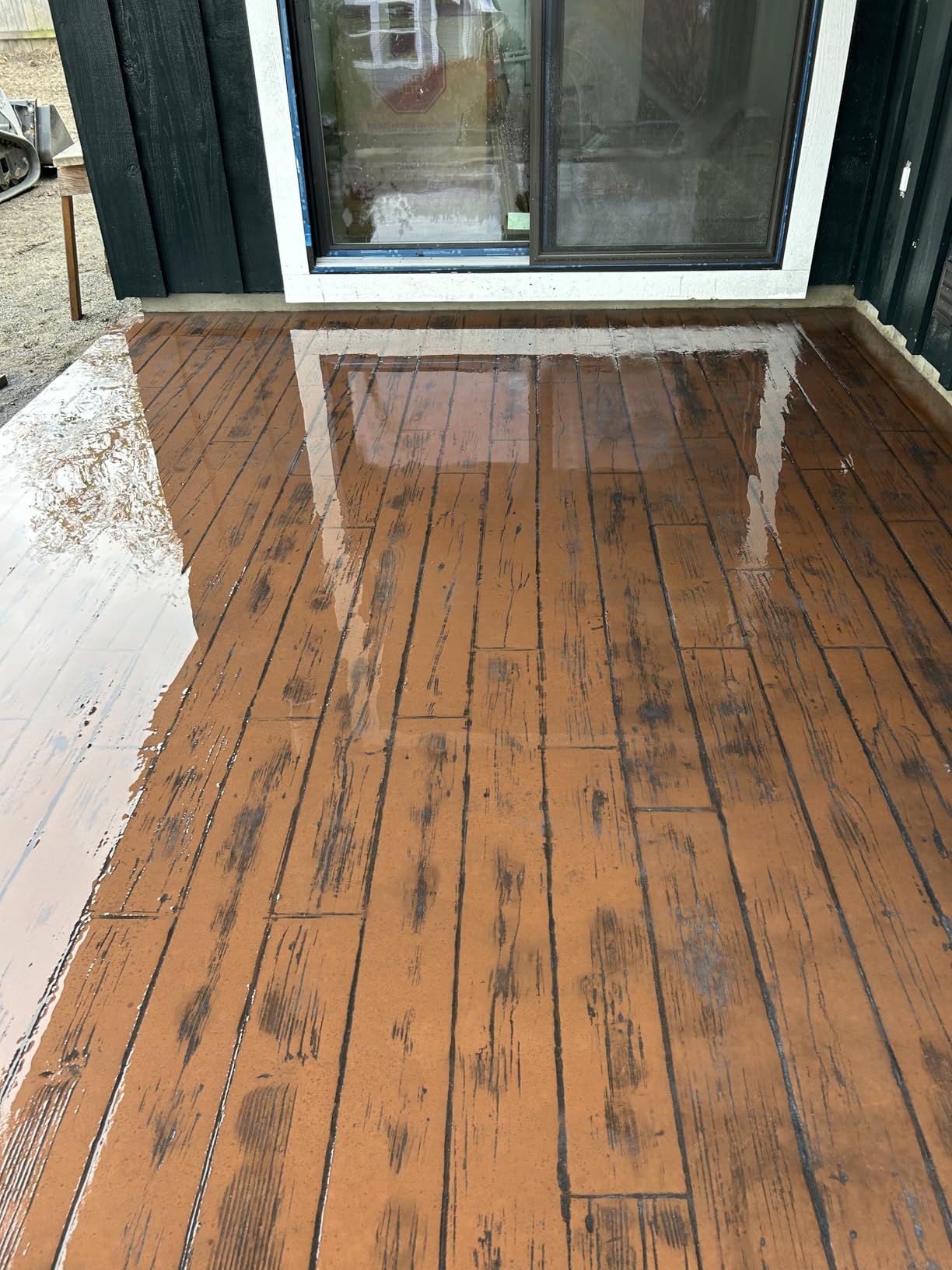 Weatherwood Plank Concrete Stamp Set by Walttools | Realistic Hardwood Slabs, Sturdy Polyurethane Texturing Mats, Decorative Lumber Detail (5 Piece) customer photo 2