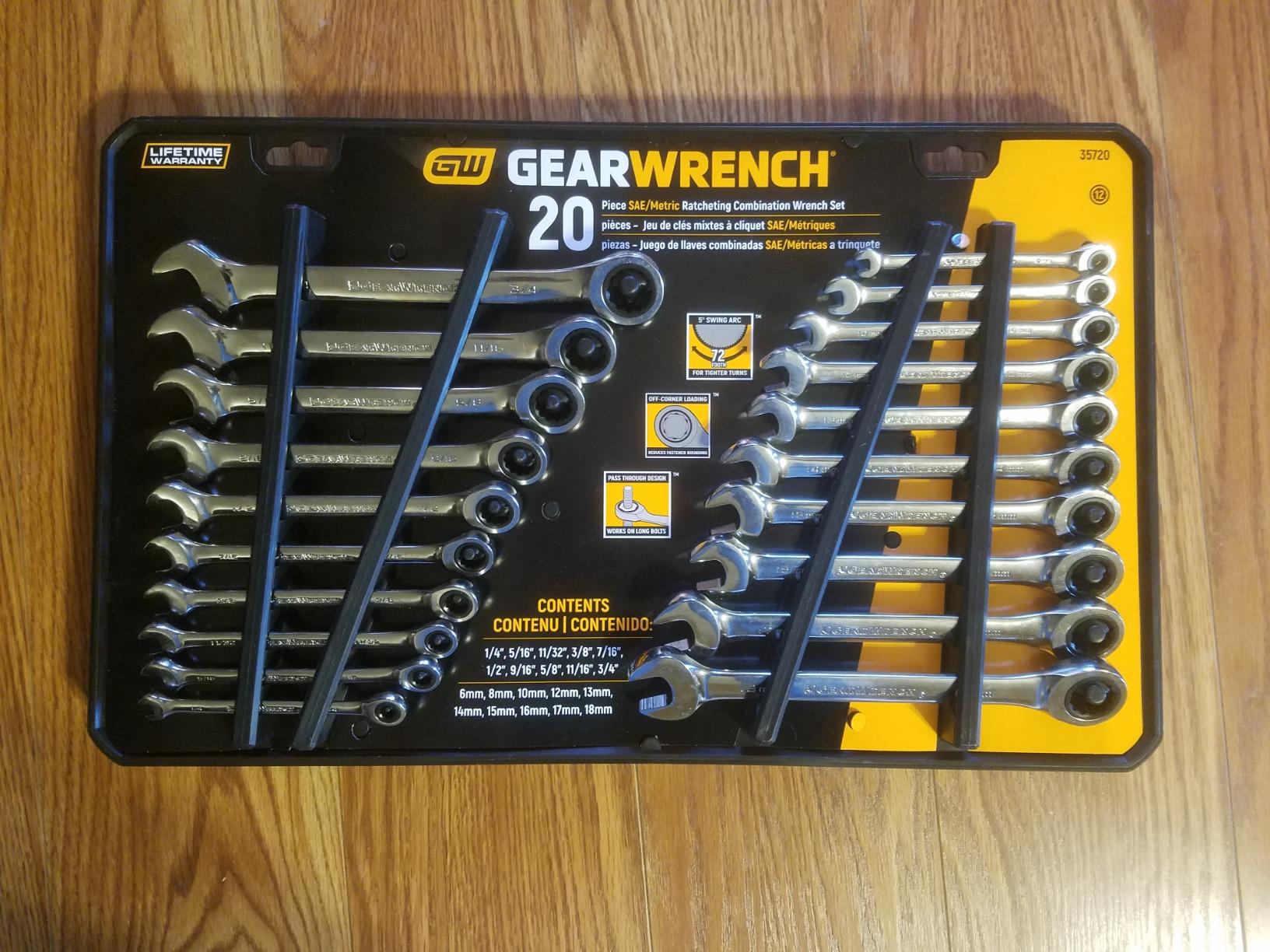 GEARWRENCH 20 Piece Ratcheting Wrench Set | SAE & Metric | 35720 customer photo 1