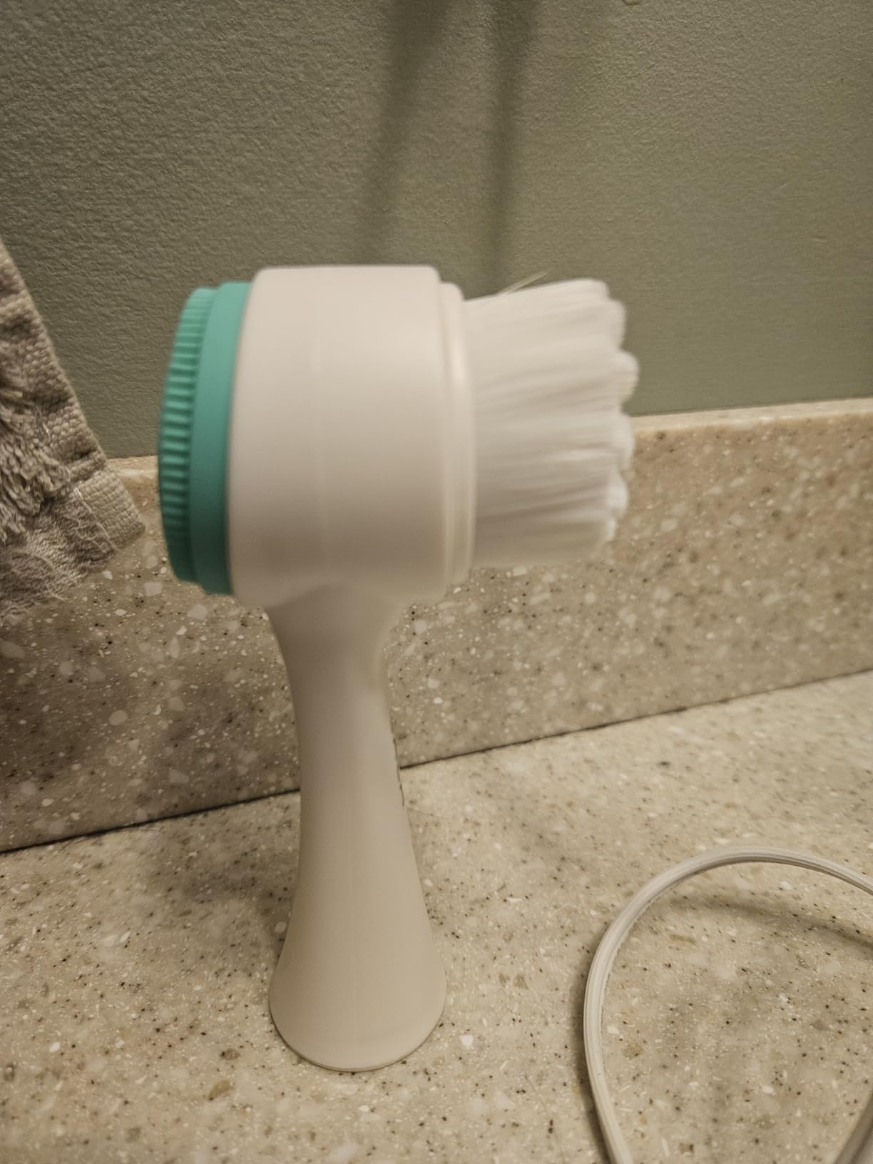 CALA Dual-Action Facial Cleansing Brush (Mint), Superfine Soft Bristles Deep Clean Pores, Removes Oil, Dirt, Makeup + Sunscreen, Water-Resistant for Shower Use, All Skin Types customer photo 1
