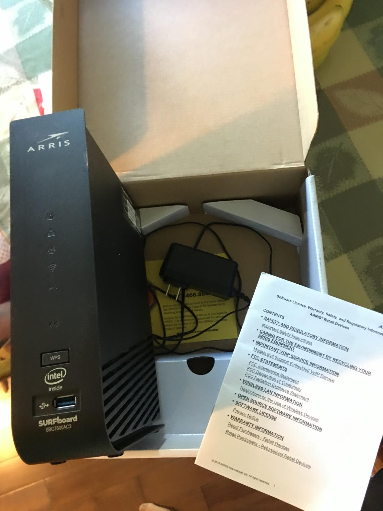 ARRIS (SBG7600AC2) - Cable Modem Router Combo - DOCSIS 3.0 & AC2350 WiFi, [Check with your provider for compatibility]Four 1 Gbps Ports , 800 Mbps Max Internet Speeds customer photo 2