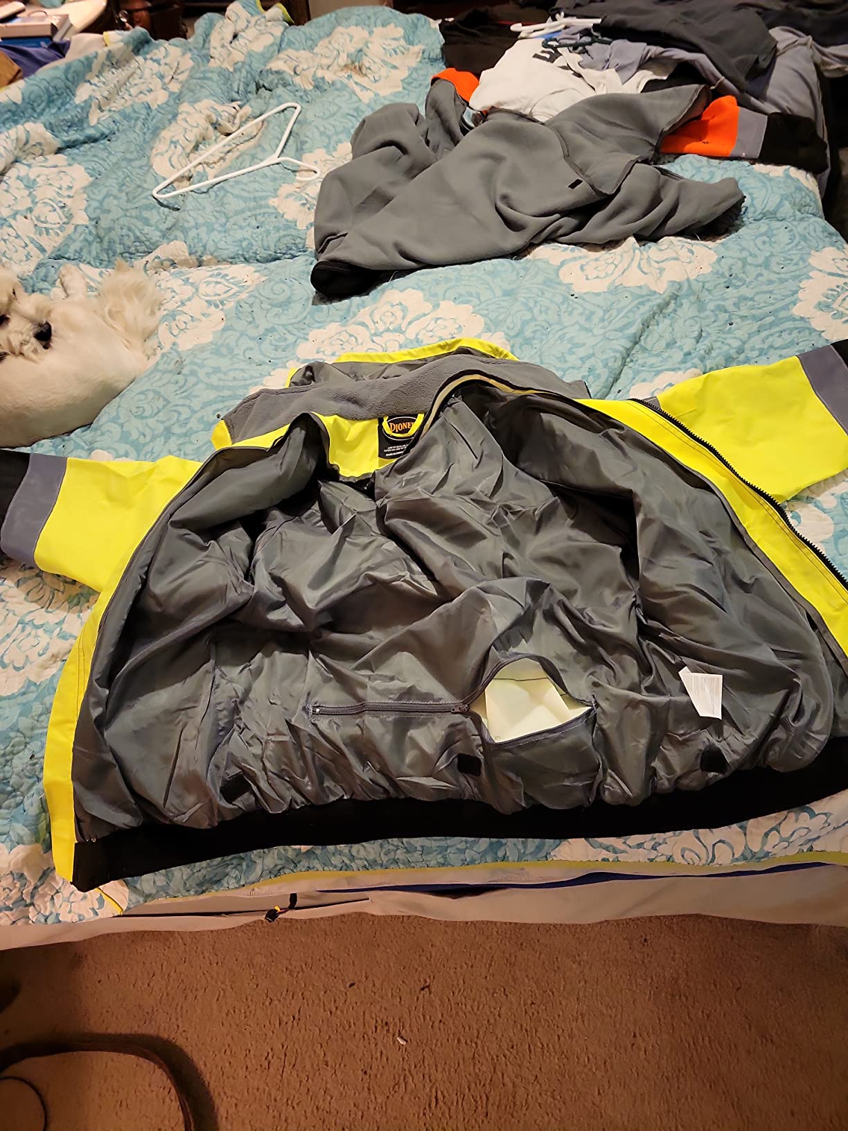 Pioneer Hi Vis Work Jacket for Men - Waterproof Safety Bomber with Reflective Tape customer photo 1