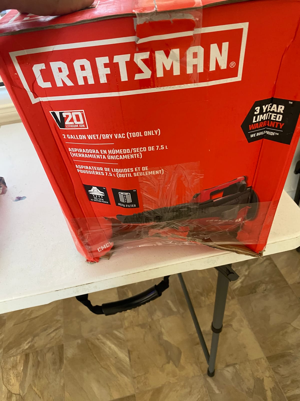 CRAFTSMAN CMCV002B 20V Max 2 gallon Wet Dry Vac (Tool Only) - Amazon Vine customer photo 2