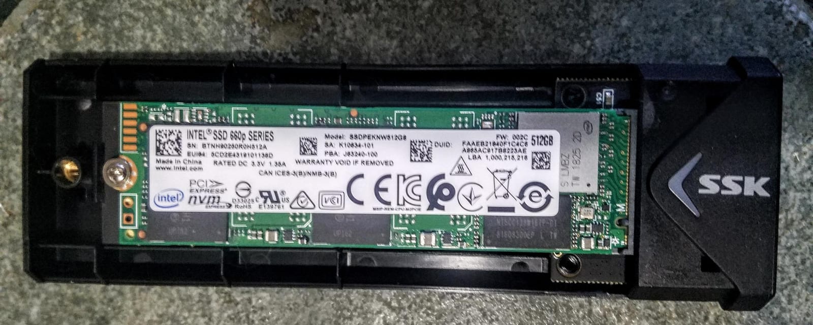 SSK M.2 to USB NVMe SATA SSD Enclosure USB 3.2 Gen2 10Gbps Adapter Reader customer photo 2
