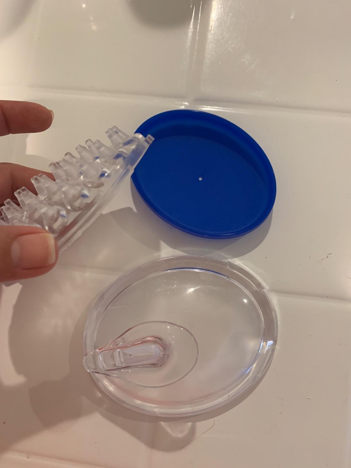 TailaiMei Anti Cellulite Massager Brush, Body Shower Scrubber for Cellulite Remover - Improve Circulation Fascia Muscle Release Brush(Blue) customer photo 2