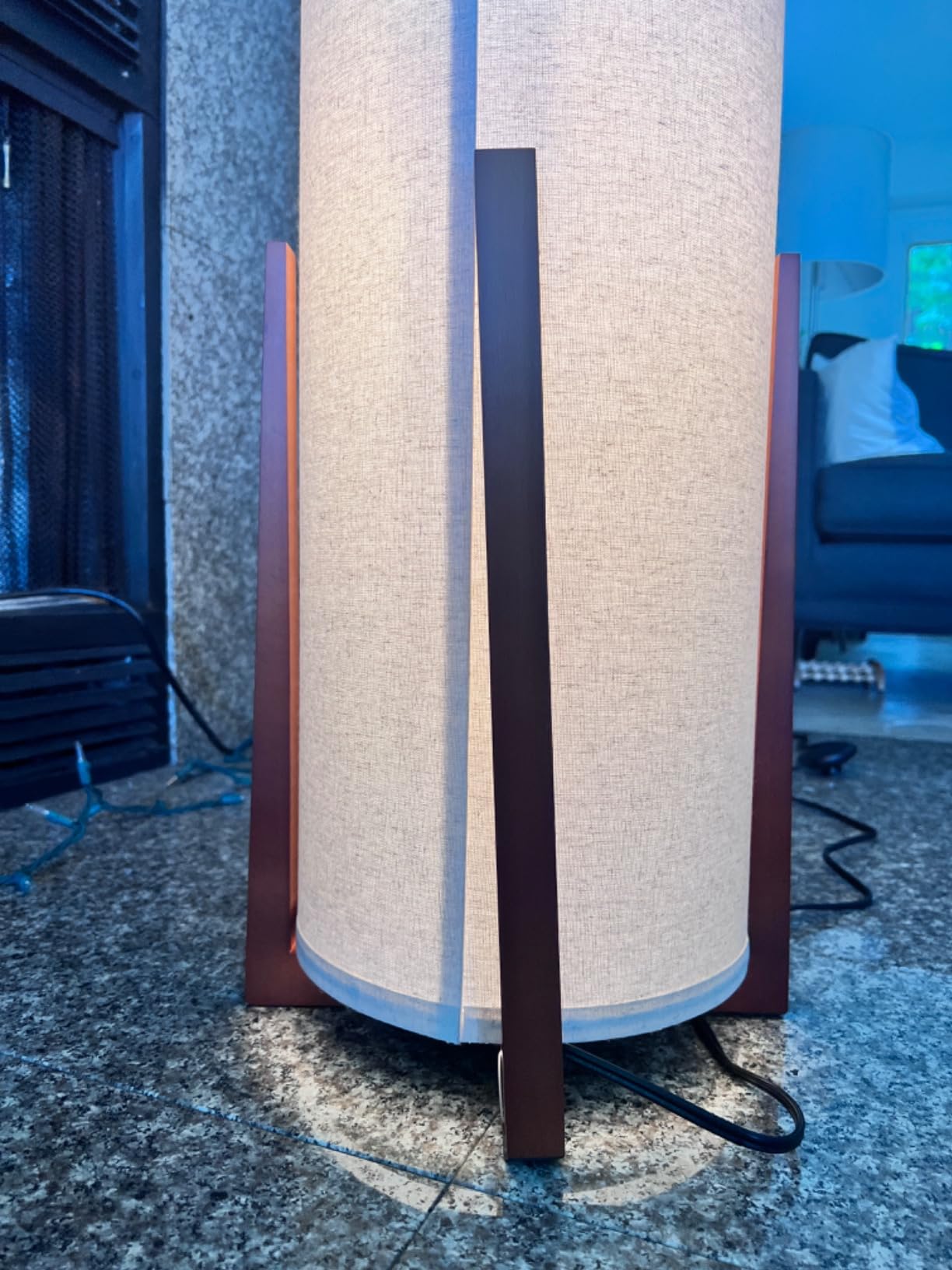Brightech Parker Paper Lantern Floor lamp, 48 Inch Tall Lamp with Wood Frame, Asian Design for Bedroom, Decorative Tower Shade Lamp for Living Rooms & Offices, Great Living Room Décor customer photo 1