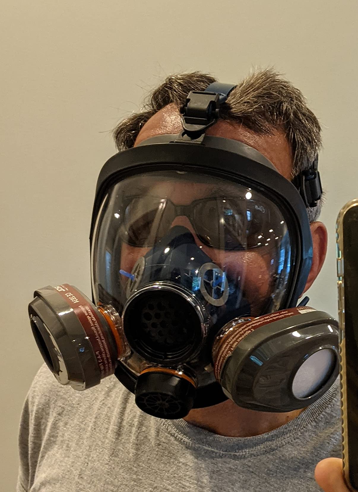 Parcil Distribution Full Face Respirator Mask - Air Purifying, Organic Vapor & Particulate - Industrial Use - CE Tested customer photo 1
