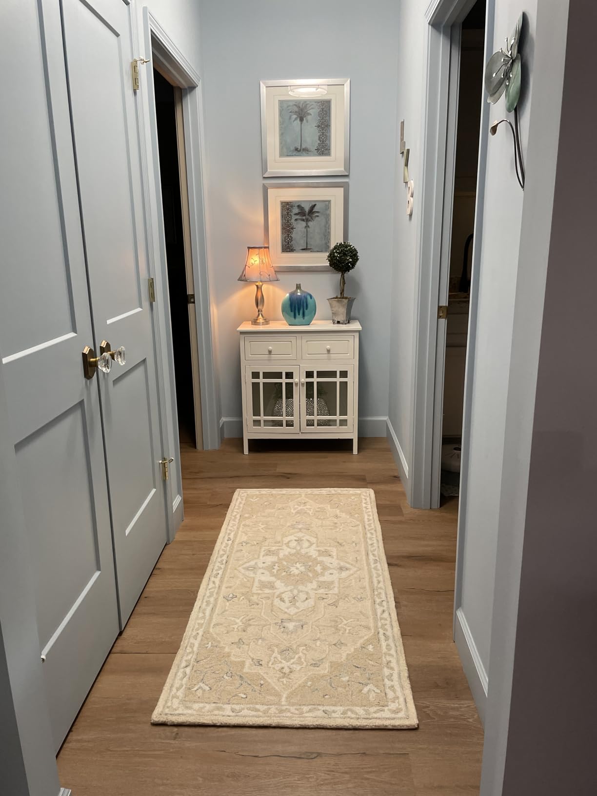 SAFAVIEH Area Rug 8x10 - Micro-Loop Collection - Large - Light Grey & Ivory, Handmade Wool, Medallion Design, Ideal for Living Room, Bedroom, Office, Dining Space (MLP505F) customer photo 1