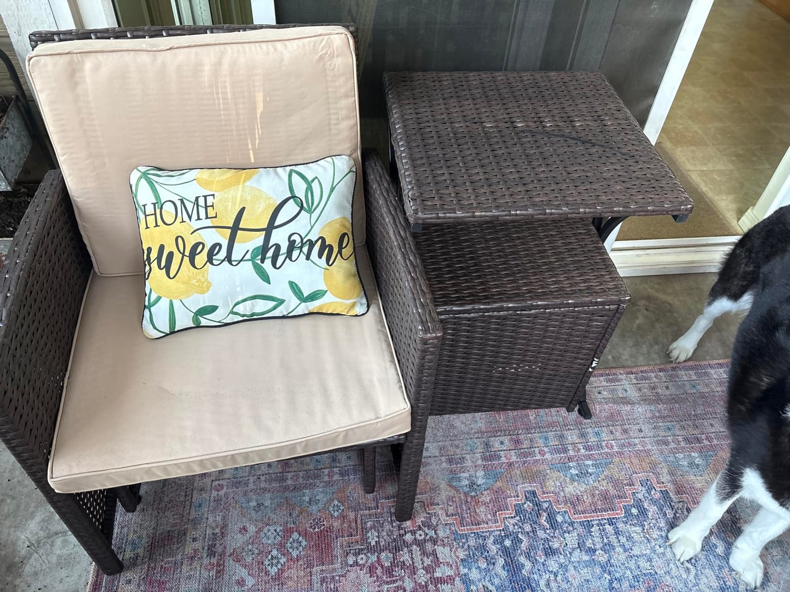 OC Orange-Casual 6 Pieces Patio Furniture Set w/Chairs and Ottomans, White | Balcony Furniture, PE Wicker Outdoor Lounge Chairs w/Ottomans, 1 Square Table w/2-Tier Storage Shelf & 1 Side Table Included customer photo 1