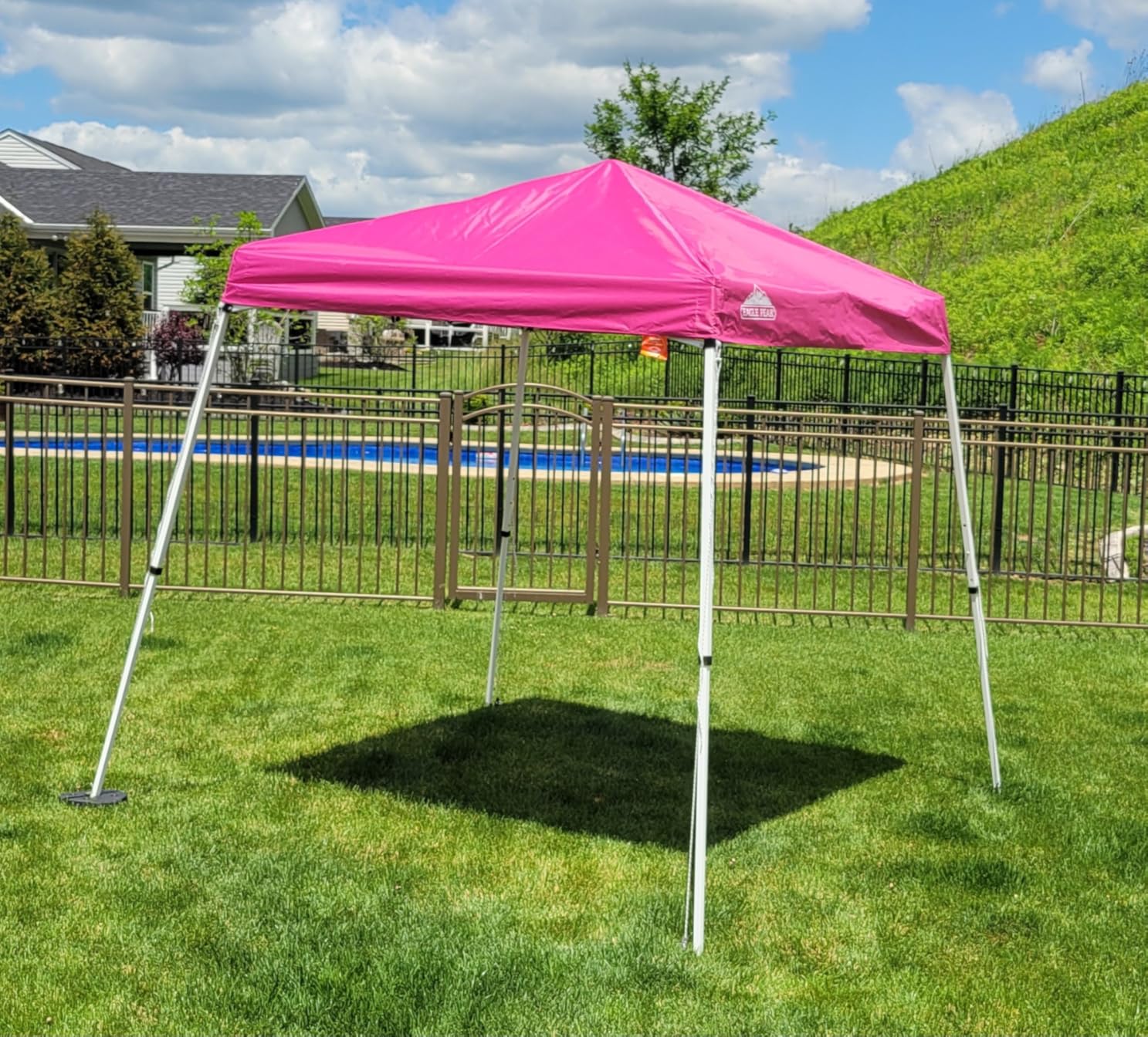 EAGLE PEAK 10x10 Slant Leg Pop Up Canopy Tent, White customer photo 1