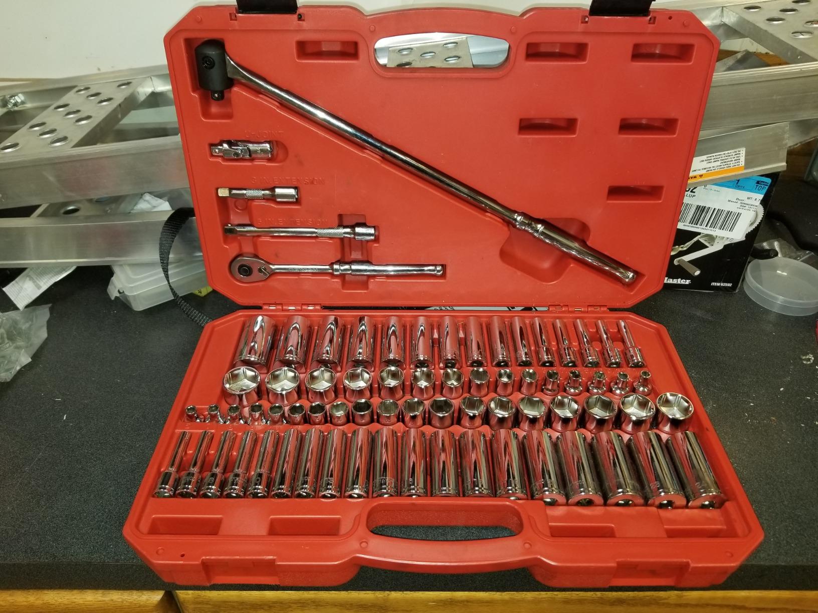TEKTON 3/8 Inch Drive 6-Point Socket and Ratchet Set, 46-Piece (5/16-3/4 in., 8-19 mm) | SKT15301 customer photo 1