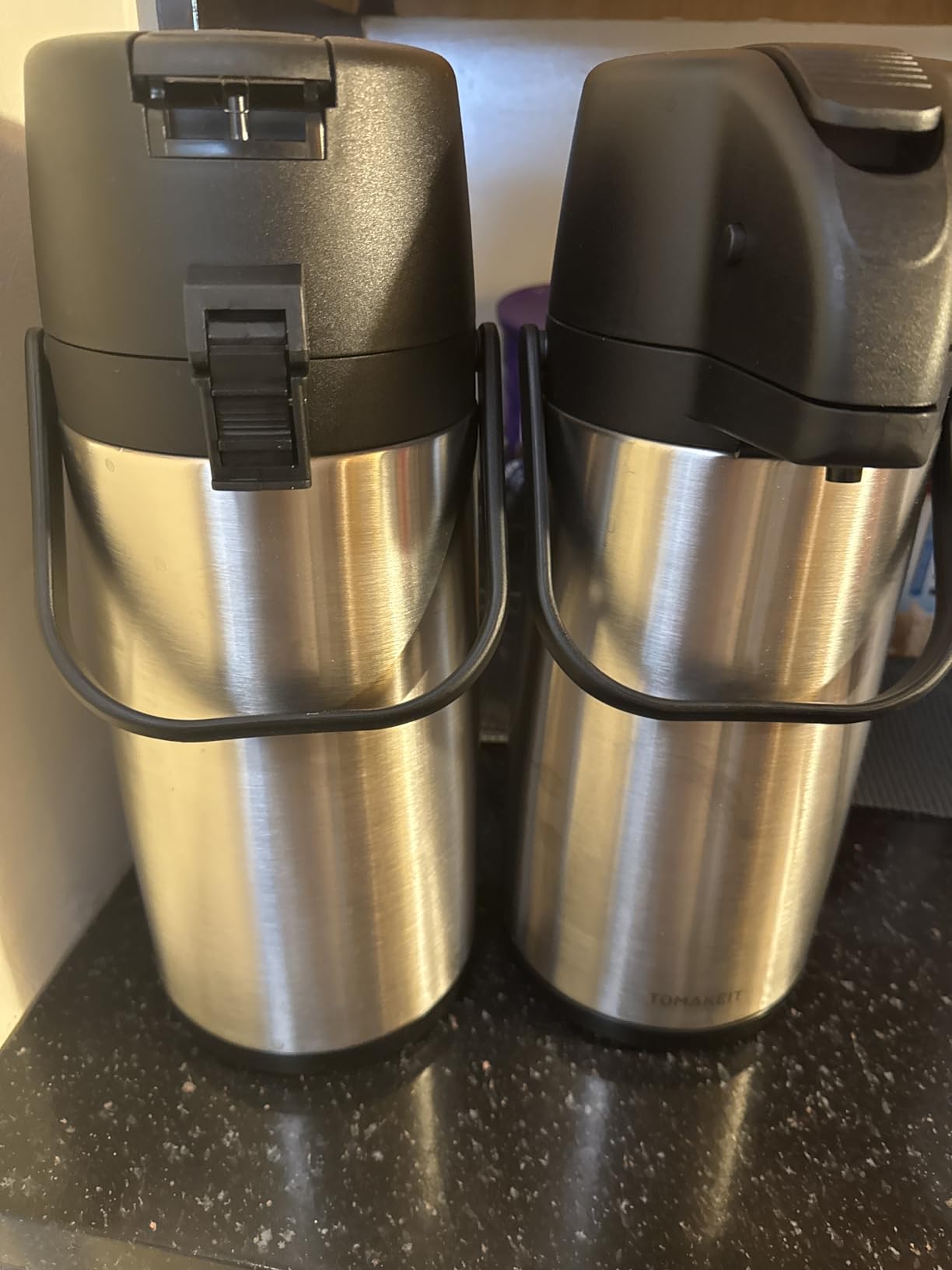 TOMAKEIT Airpot Coffee Dispenser Thermal with Pump,3L/102 Oz Insulated Stainless Steel Large Airpot Coffee Carafe Lever Action for Hot/Cold Water,Thermal Carafe for Hot Cocoa for Parties customer photo 1
