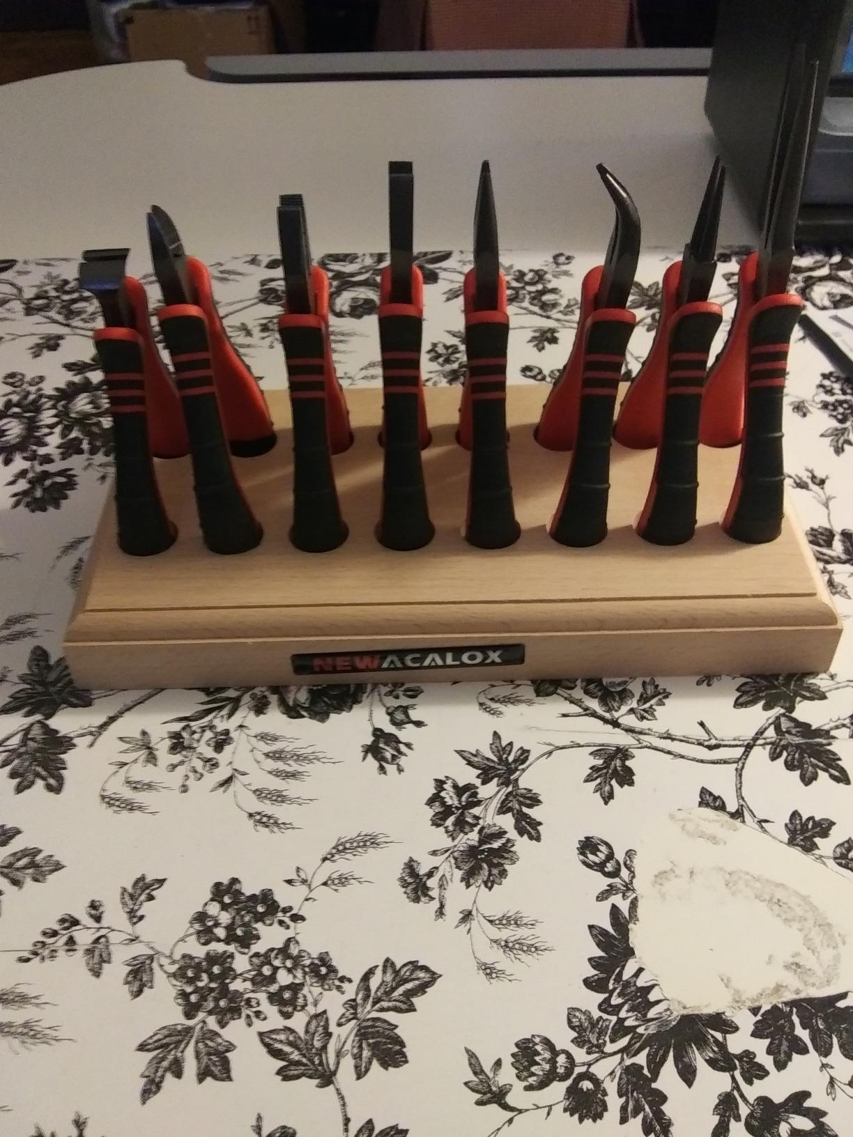 Jewelry Pliers Sets Jewelers Making Tools Kit, Professional 8 piece Mini Wire Plier with Wood Holder for Beading, Crafting, Crimping, Cutting, Repair, Wrapping, Complete Quality for Adults Starter customer photo 2