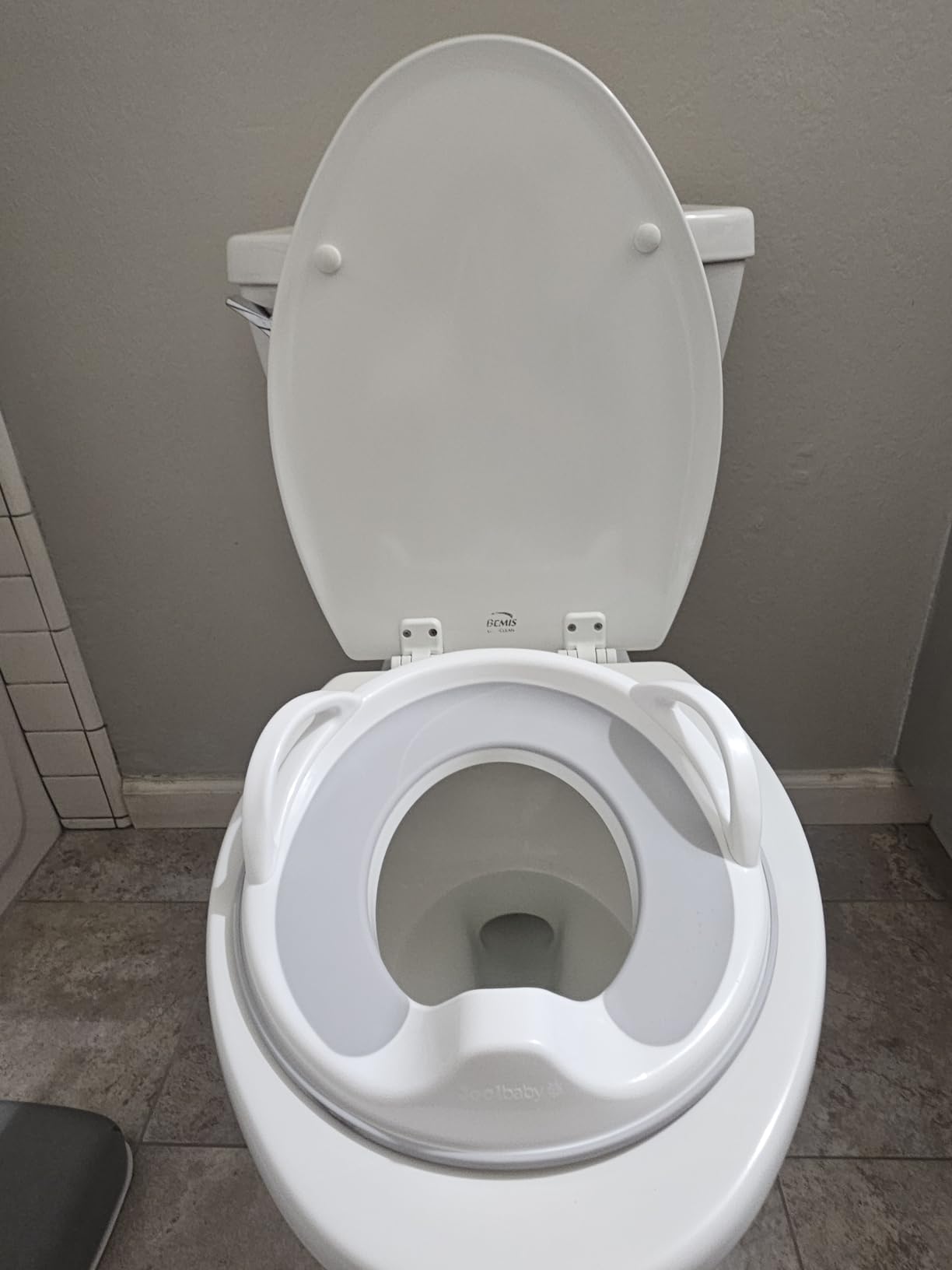 Jool Baby Potty Training Seat for Boys and Girls With Handles, Fits Round & Oval Toilets, Non-Slip with Splash Guard, Includes Free Storage Hook (Aqua) customer photo 2