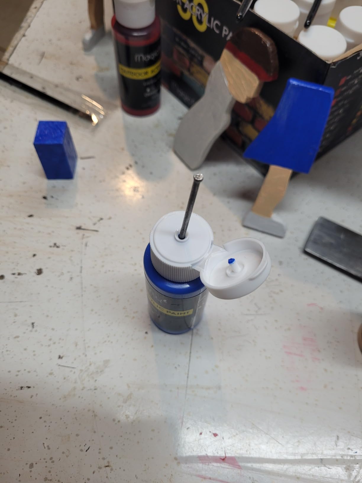 Magicfly Outdoor Acrylic Paint, 30 Colors Outdoor Paint 60ml with 3 Brushes customer photo 1