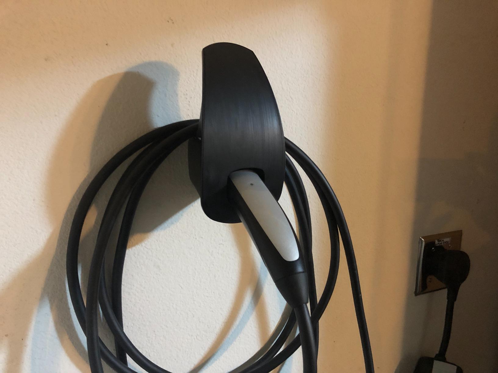 Charging Cable Organizer for Tesla, Wall Mount Connector Holder, Charger Cable Holder Adapter with Chassis Bracket, Compatible with Model 3/S/Y/X, Black customer photo 2