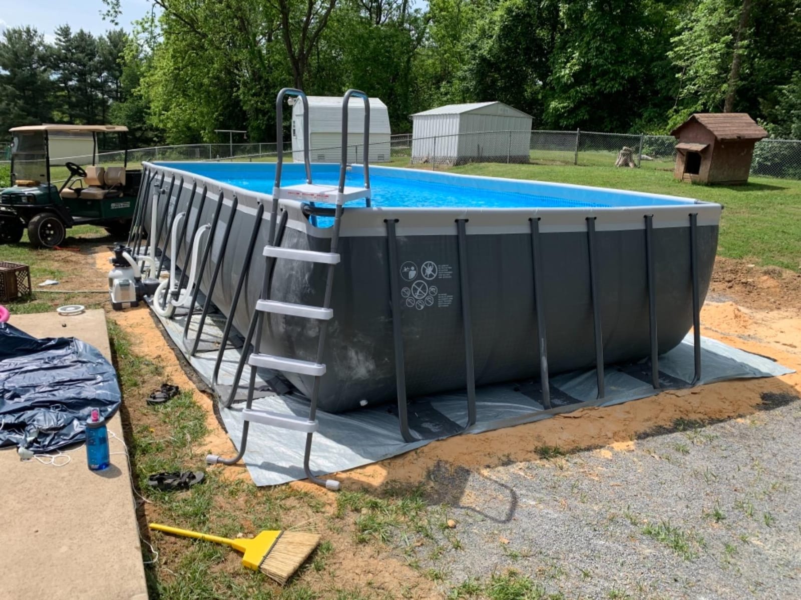 INTEX Ultra XTR 32ft x 16ft x 52in Above Ground Swimming Pool Set w/Pump | 26373EH - 2800 GPH Sand Filter Pump, Ladder, Pool Cover & Ground Cloth Included - Strong Galvanized Steel Frame customer photo 2