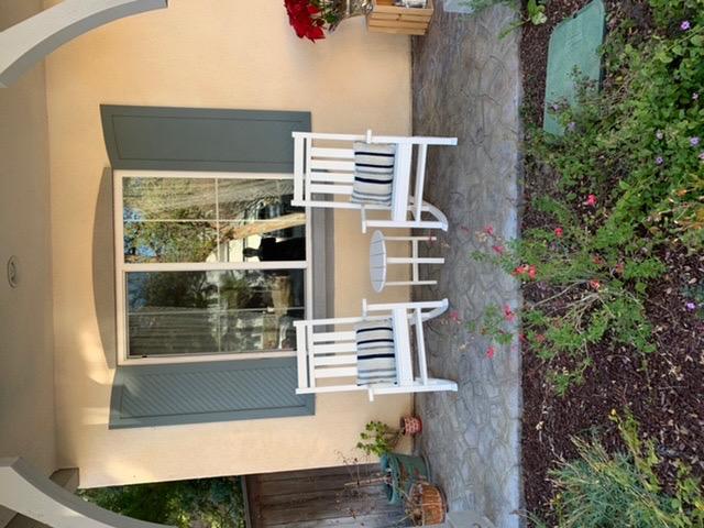 POLYWOOD Estate 3-Piece Rocking Chair Set, Outdoor Patio Furniture, Front Porch Rockers with Side Table, HDPE, Fade-Proof, Teak customer photo 2