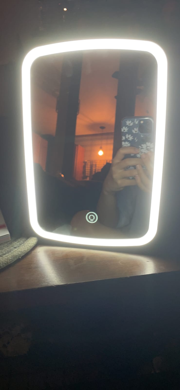 NEZZOE Portable Lighted Makeup Mirror, 1500mAh Battery, 9