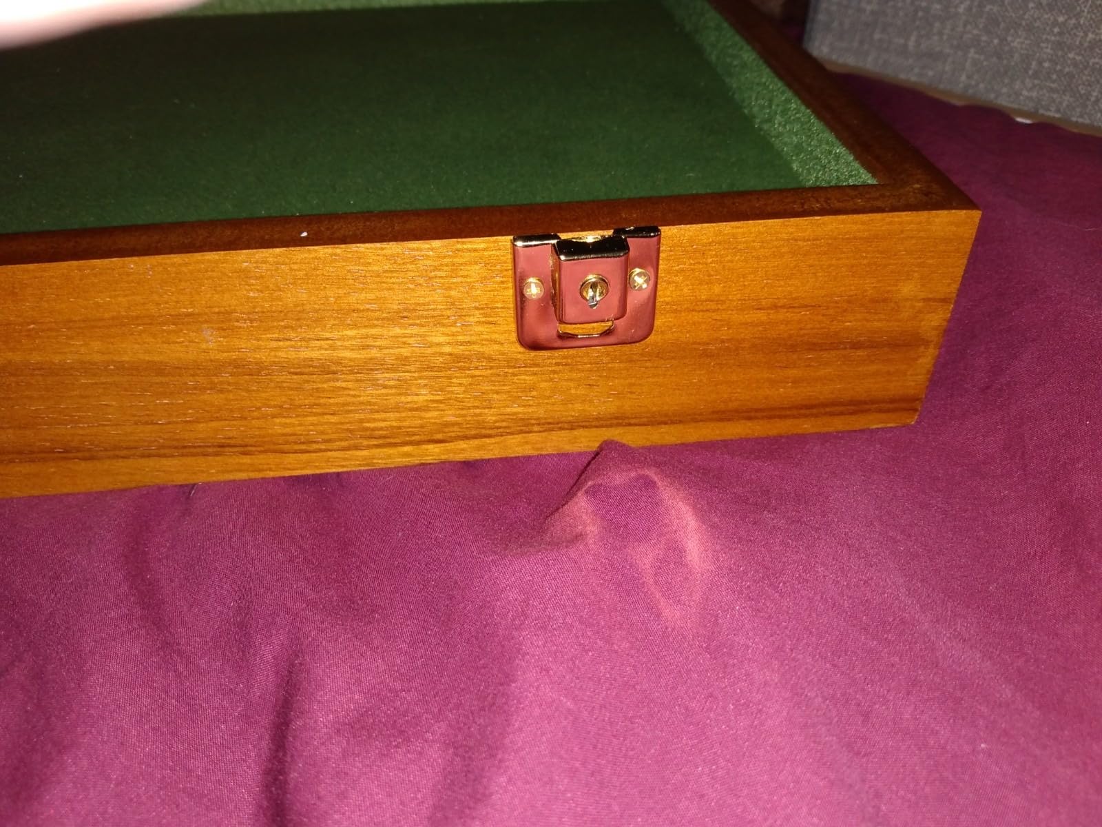 CASTLECREEK Handgun Display Case with Lock, Wood Glass Top Storage Cabinet Box Oak customer photo 1