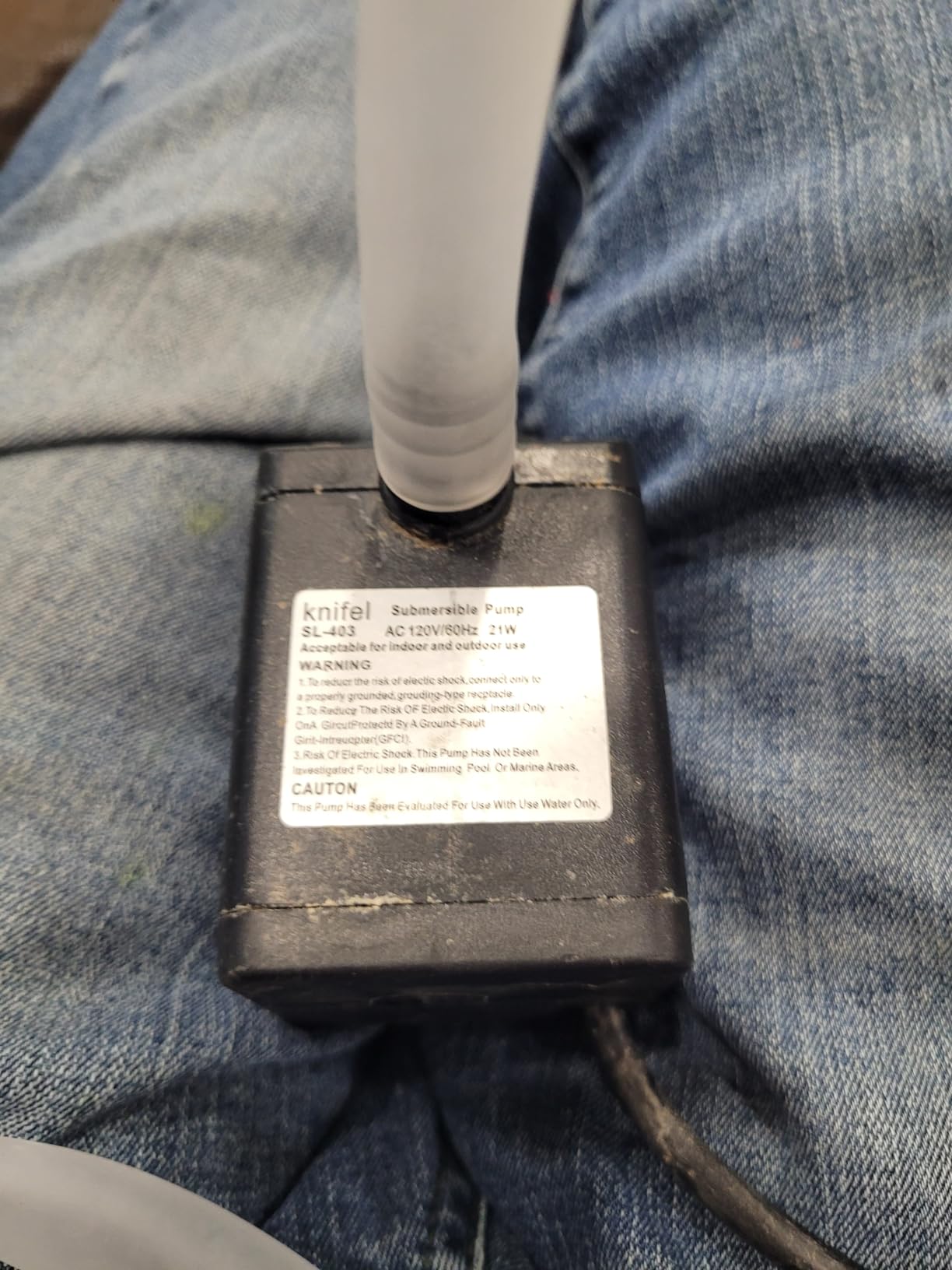 PULACO 400GPH Submersible Pump with 5 ft Tubing customer photo 2