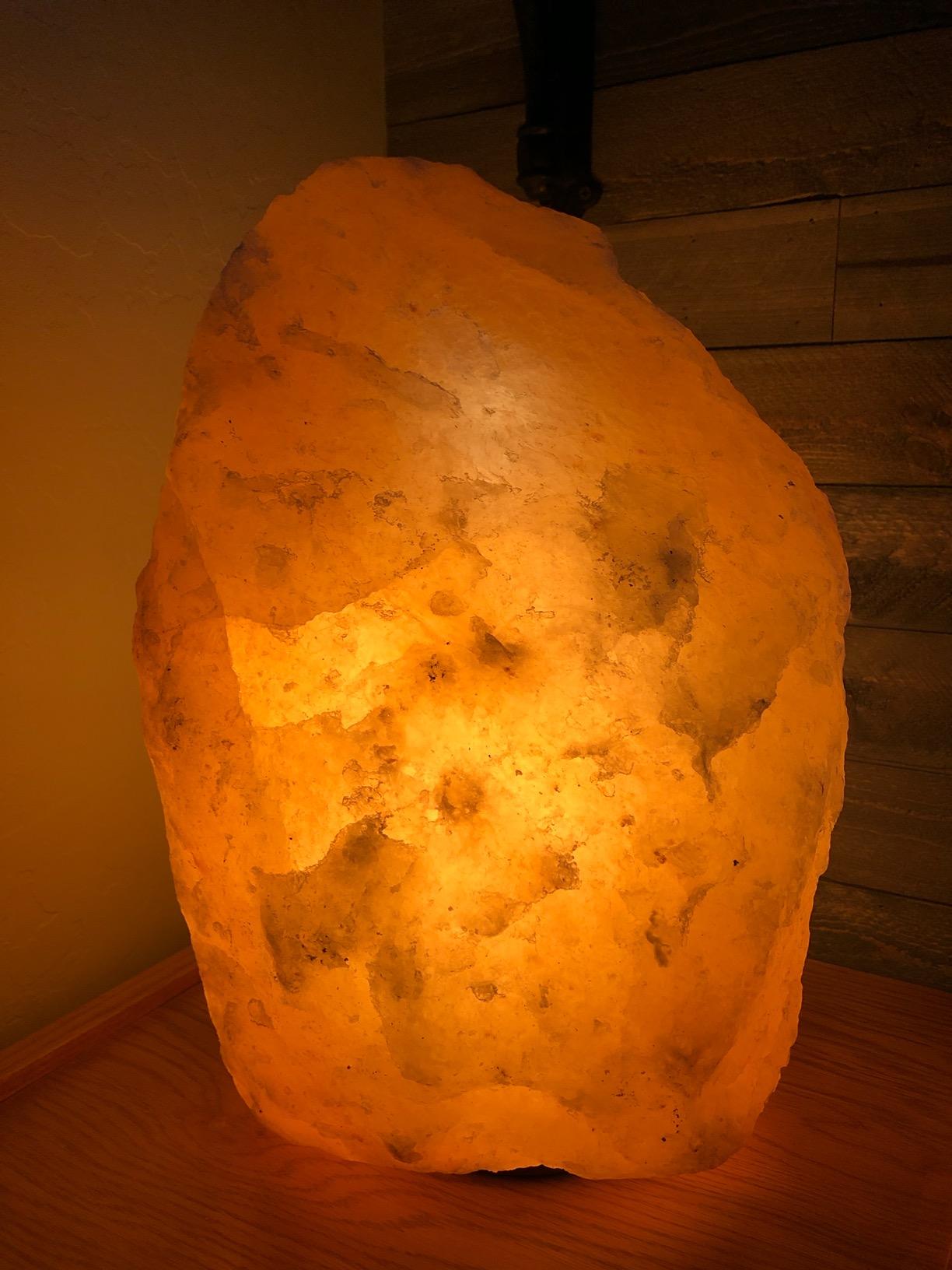 LN-09 Natural Himalayan Crystal Rock Sea Salt Lamp Air Purifier 19~25 lbs, Hymilain Pink Large Lamps, Night Light, UL Listed Cord w/Dimmer Control Switch, Quality Gift Packaging customer photo 1