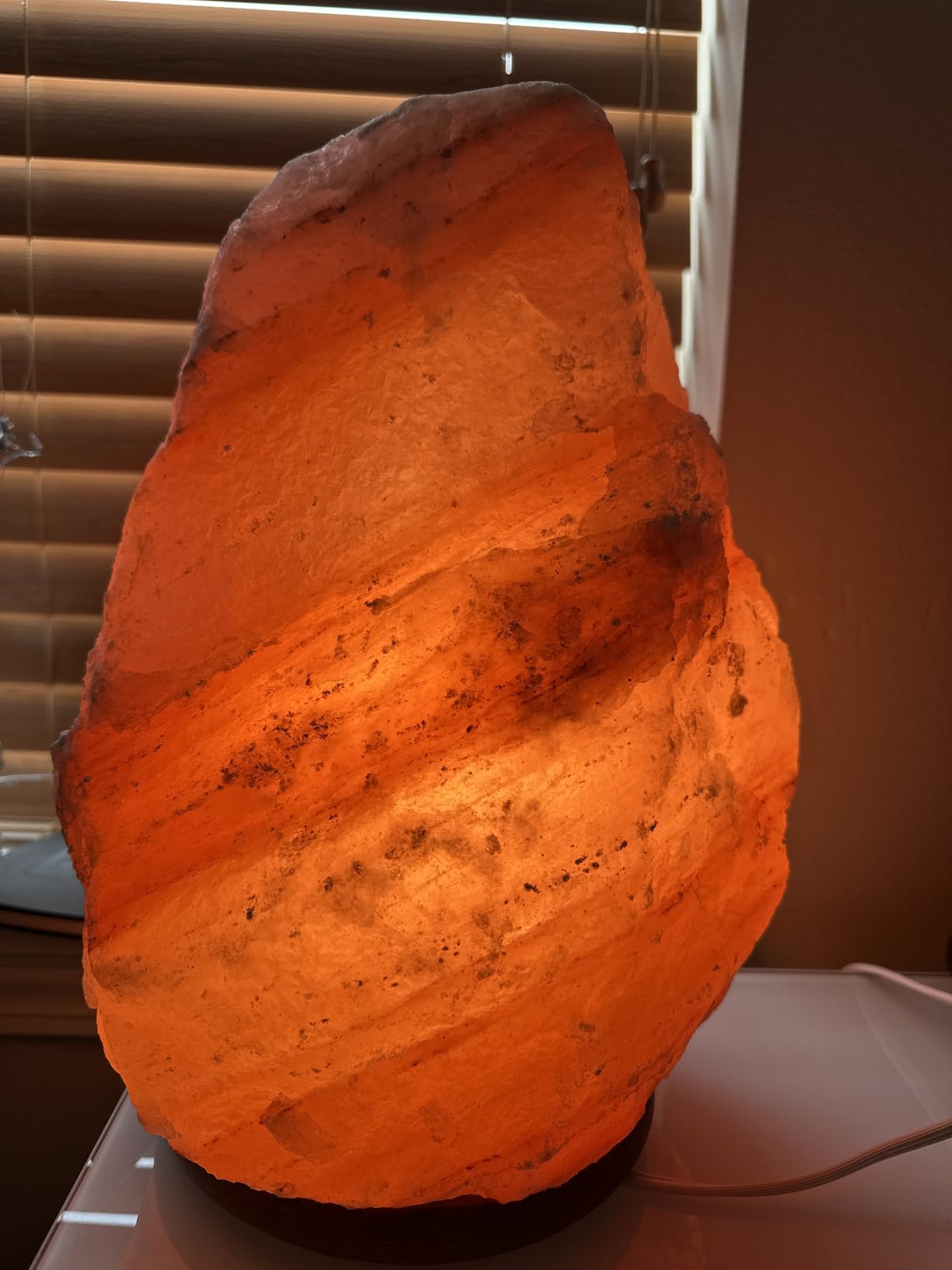 LN-09 Natural Himalayan Crystal Rock Sea Salt Lamp Air Purifier 19~25 lbs, Hymilain Pink Large Lamps, Night Light, UL Listed Cord w/Dimmer Control Switch, Quality Gift Packaging customer photo 2