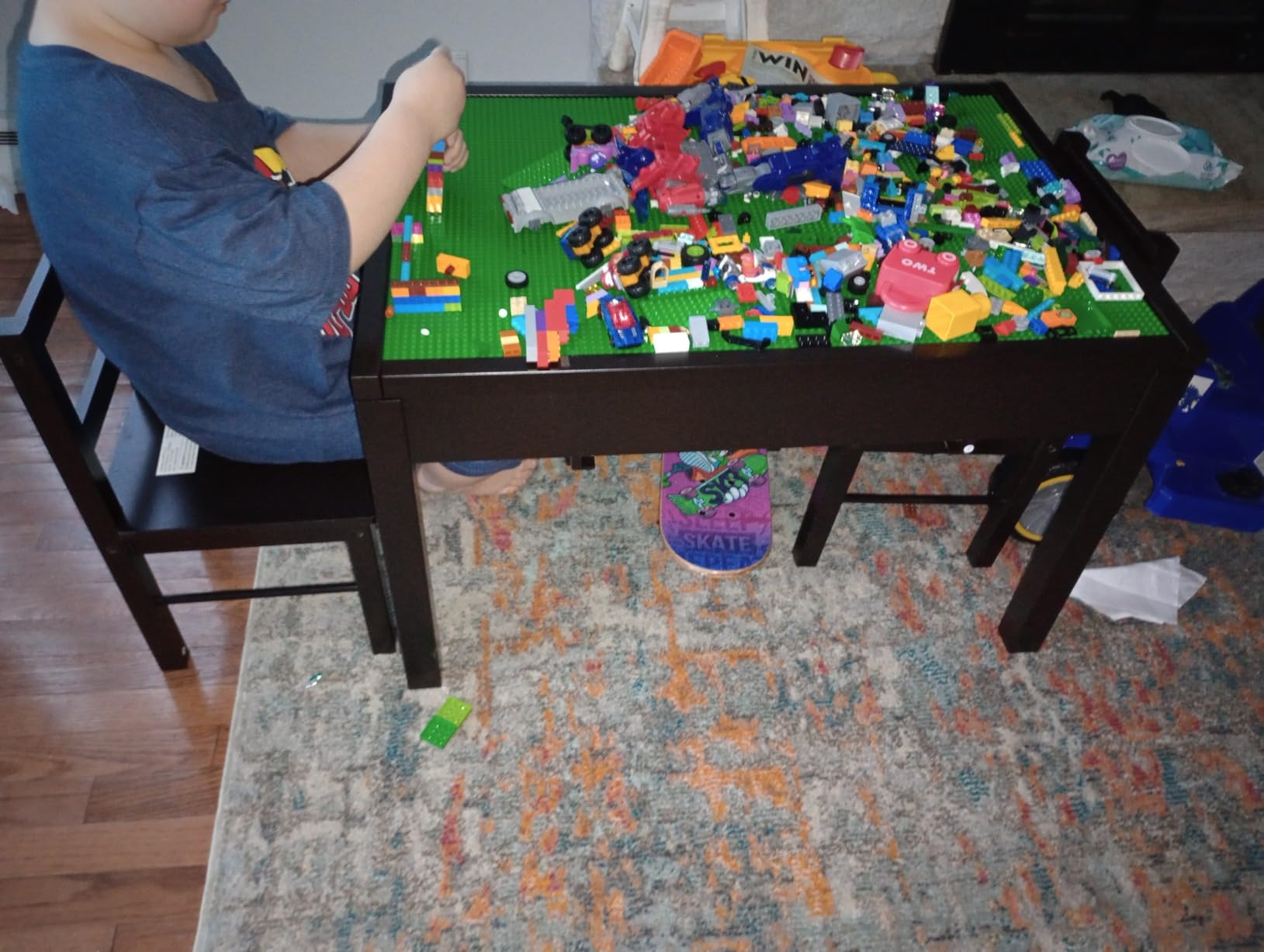UTEX Large 2 in 1 Kids Construction Play Table with Drawers for Lego customer photo 1