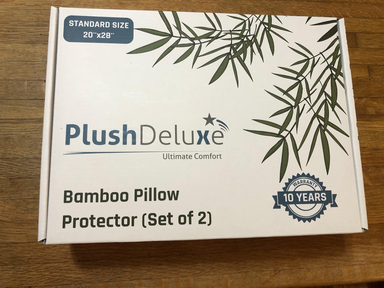 Premium Waterproof Pillow Protector Covers - Viscose Made from Bamboo - Allergy, Dust, and Mite Proof Zippered Pillowcase, Set of 2 Queen Size customer photo 2