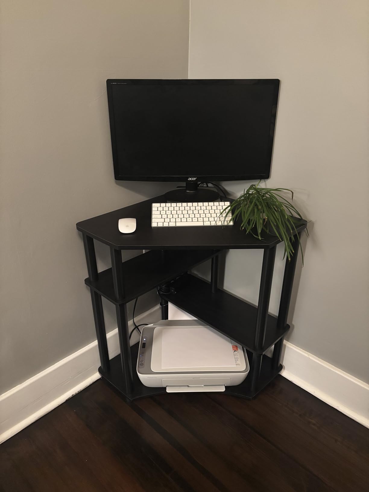 Furinno Turn-N-Tube Toolless Corner Desk, Gaming Desk, French Oak customer photo 2