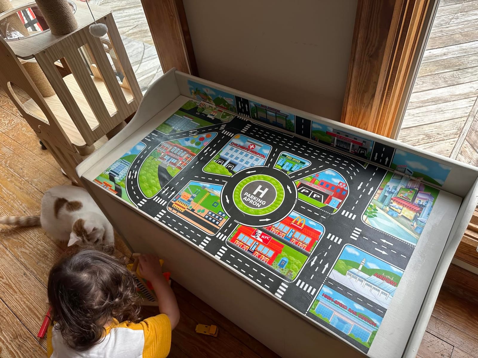 City Life Kids Road Traffic Playmat Rug, Non-Slip Carpet Fun Educational for Play Area Playroom Bedroom, Car City Parking Map customer photo 1