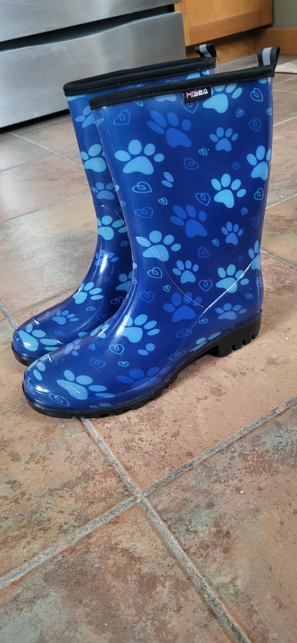 HISEA Women's Rain Boots Waterproof Mid Calf Garden Farm Rubber Boots customer photo 2