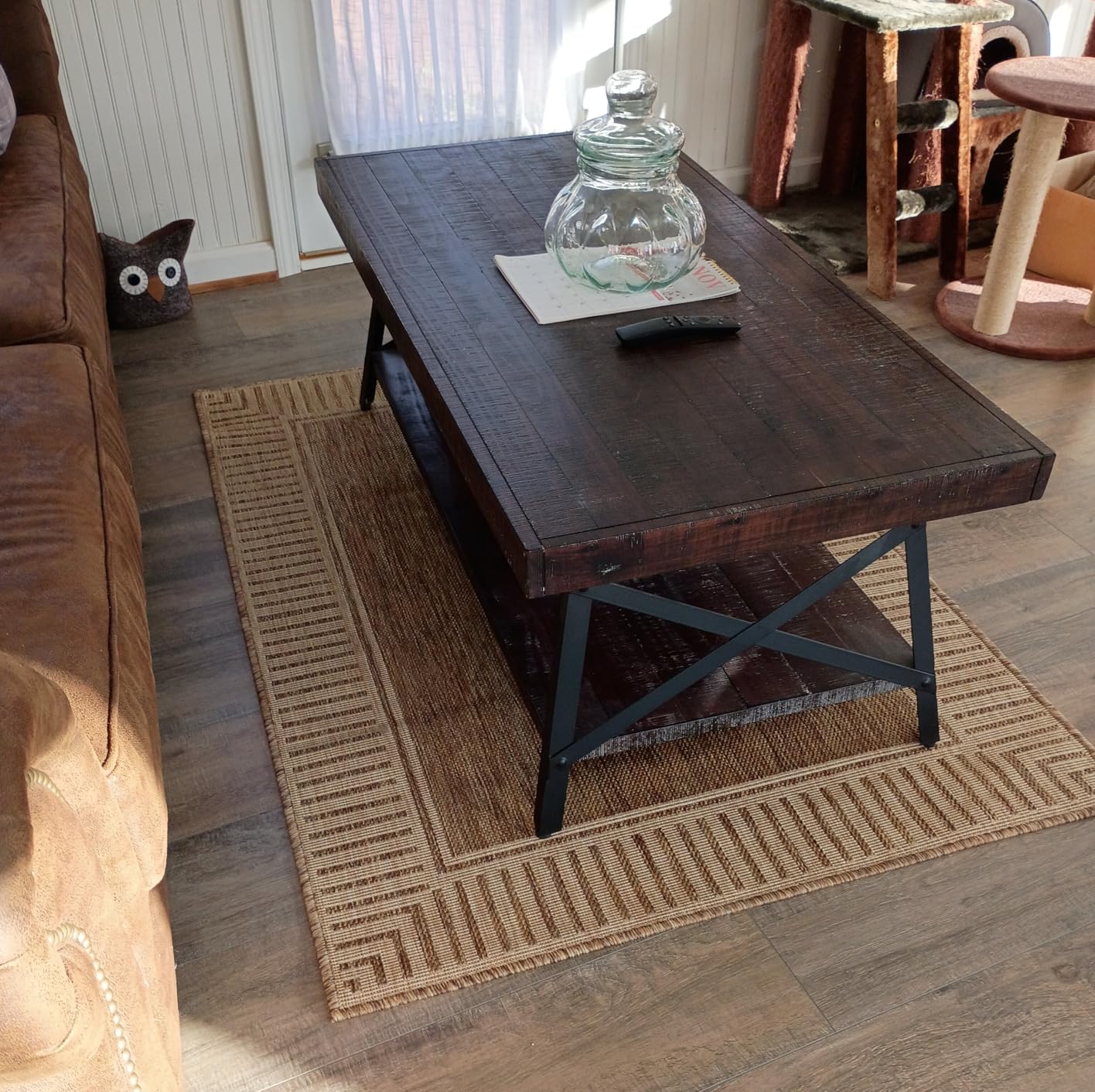 nuLOOM Asha Light Brown Bordered Indoor/Outdoor Area Rug, 8' x 10' customer photo 2