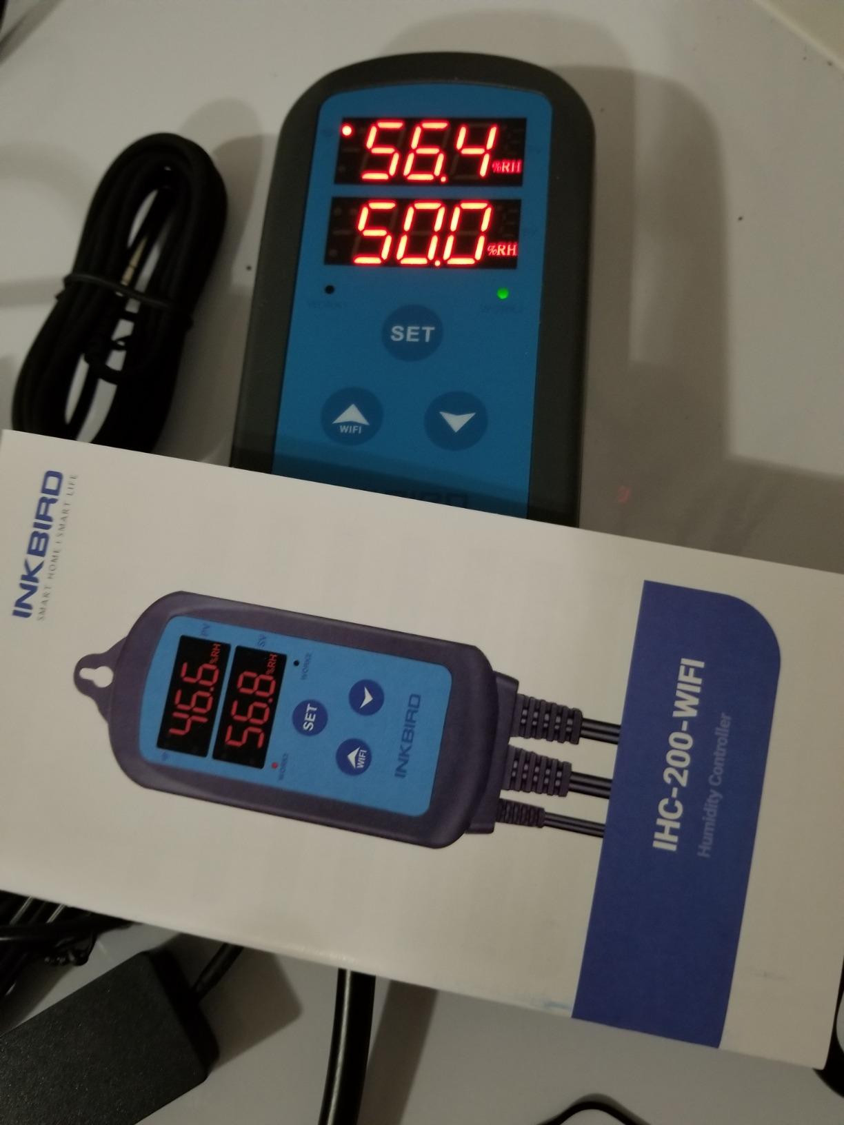 Inkbird Digital Wi-Fi Humidity Controller IHC-200 Dual Outlet Pre-Wired Humidistat for Mushroom Growing Curing Meat Reptile Greenhouse Support Humidifier Dehumidifier Fan iOS&Andriod customer photo 2