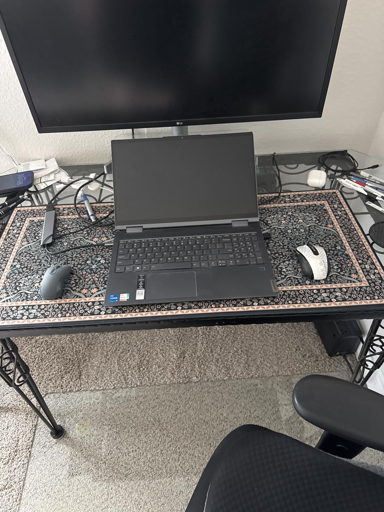 iCasso Desk Mat, Large Desk Mouse Pad for Desk,Home Office - Green Weeds customer photo 1