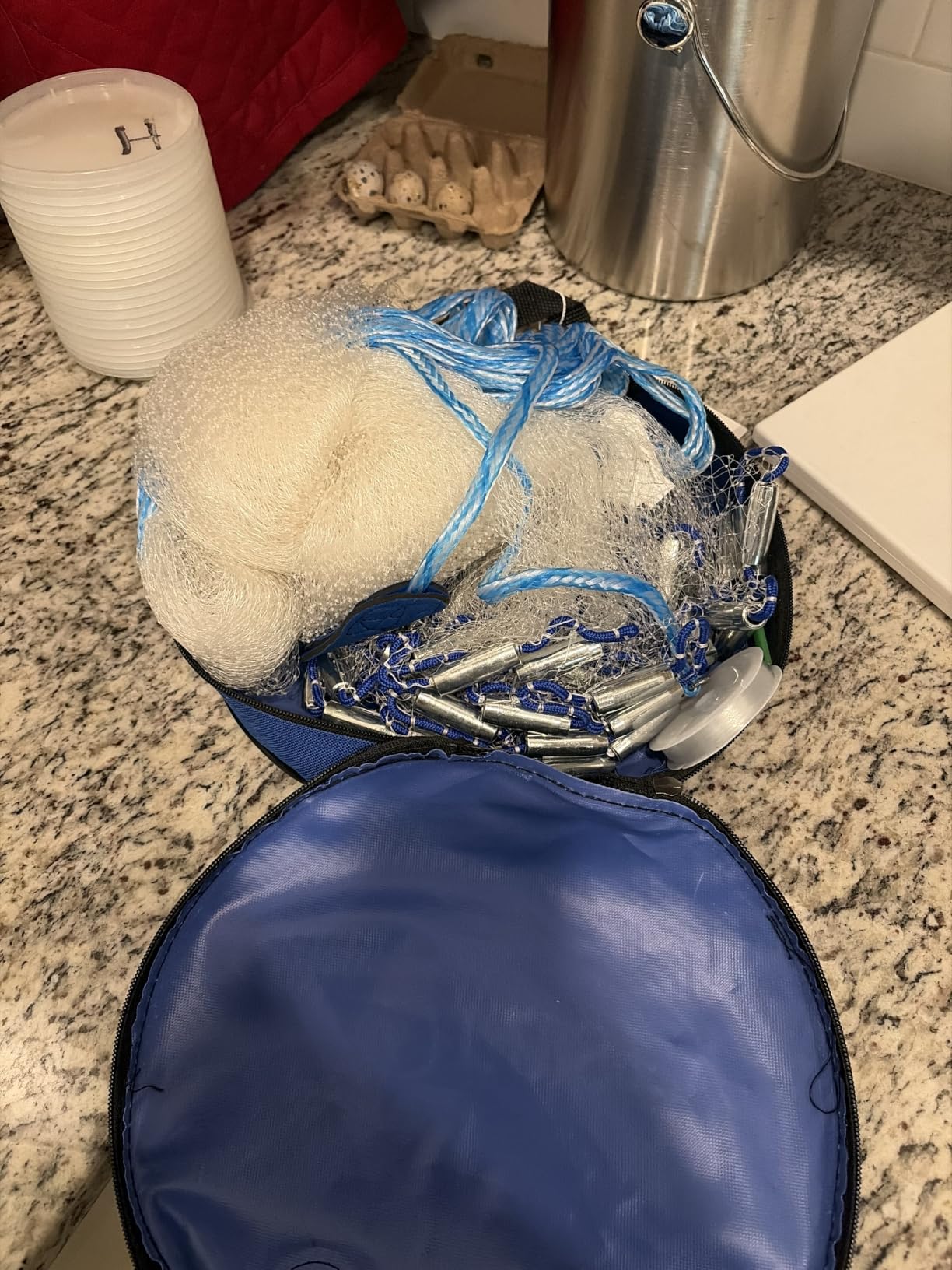 Drasry Saltwater American Fishing Cast Net 3/8inch Mesh Size for Bait Shrimp Trap Fish Heavy Duty Sinkers Throw Net 3FT/4FT/5FT/6FT/7FT/8FT/9FT/10FT Radius customer photo 1