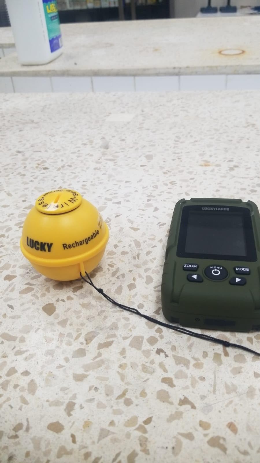 LUCKY Portable Sonar Fish Finder Boat Depth Fishing Fish Finders Waterproof Handheld Wireless Fishing Finder Kayak Transducer Depth Finders for Ice Fishing Sea customer photo 1