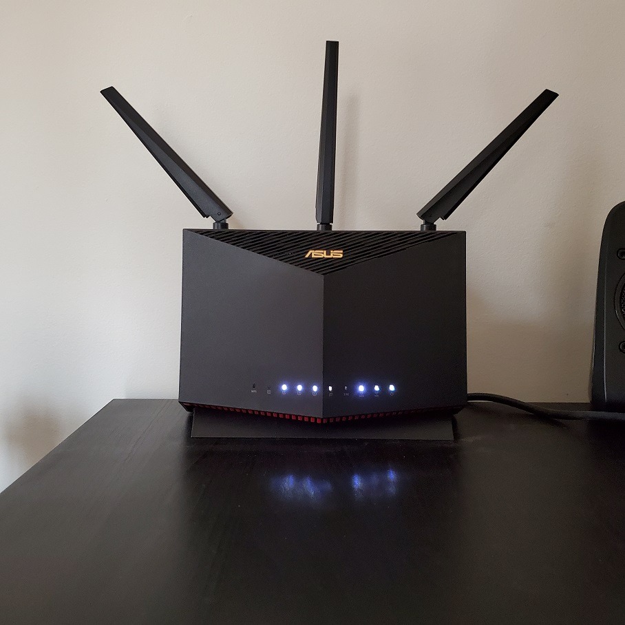 ASUS RT-AX86U (AX5700) Dual Band WiFi 6 Extendable Gaming Router, 2.5G Port, Gaming Port, Mobile Game Mode, Port Forwarding, Subscription-Free Network Security, Instant Guard, VPN, AiMesh Compatible customer photo 2