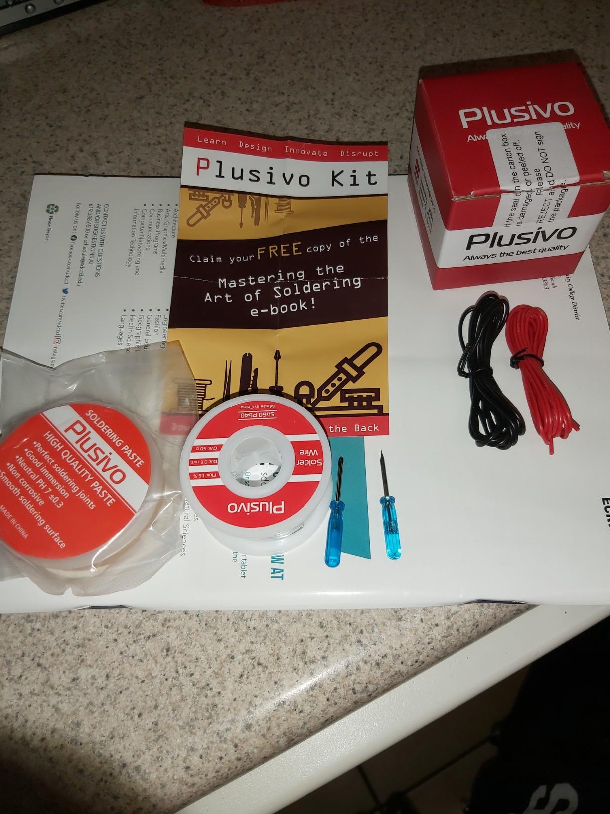 60-40 Tin Lead Rosin Core Solder Wire (1mm, 50g) and Rosin Paste Flux Kit for PCB Electrical Soldering and DIY Electronics Repair Hobby from Plusivo customer photo 2
