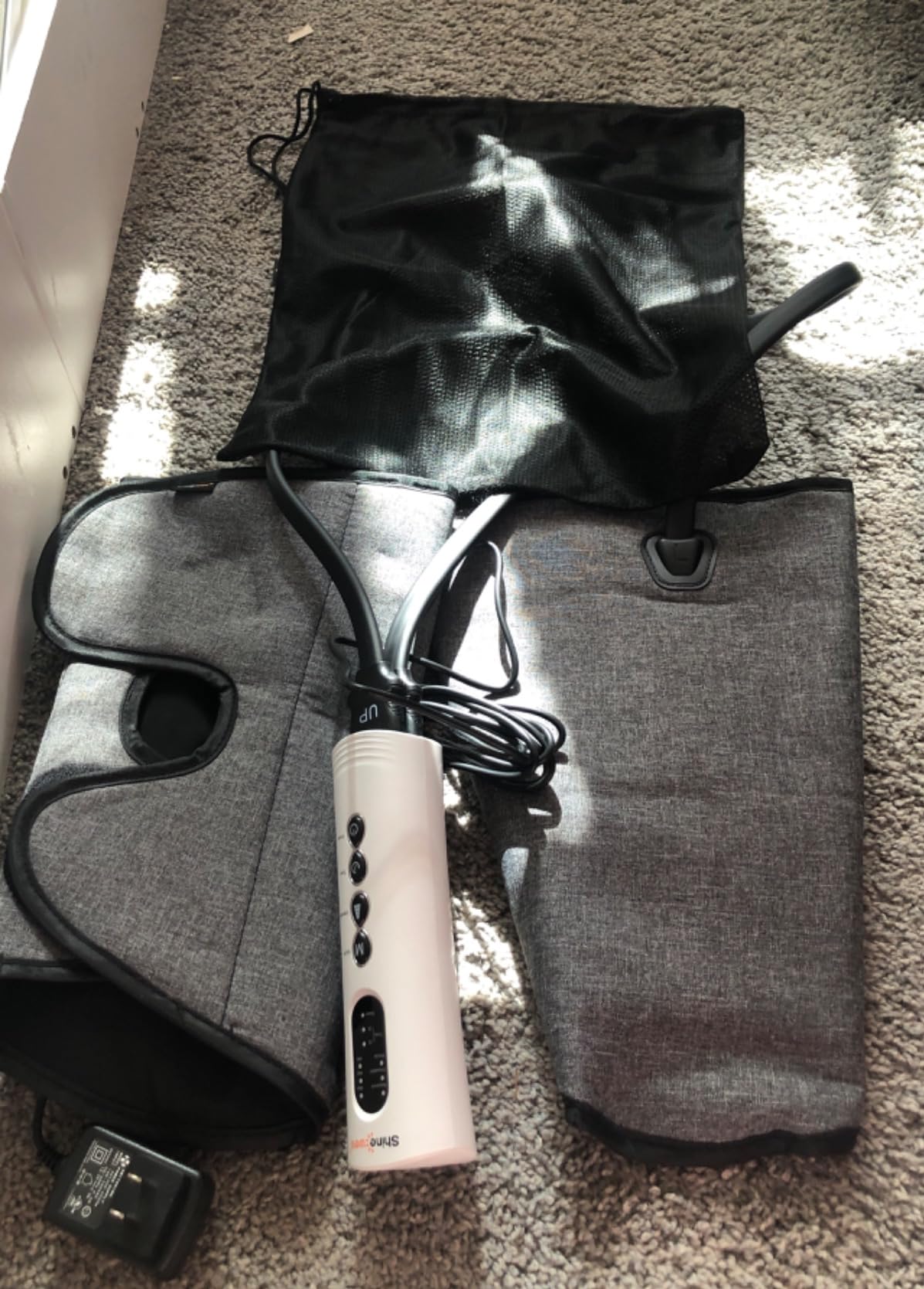 SHINE WELL Leg Compression Massager for Circulation and Pain Relief Fsa, Air Compression Calf Massager with 3 Modes 3 Intensities 2 Timing, for Restless Legs Syndrome Relief, Wellness Gift for Mom Dad customer photo 1