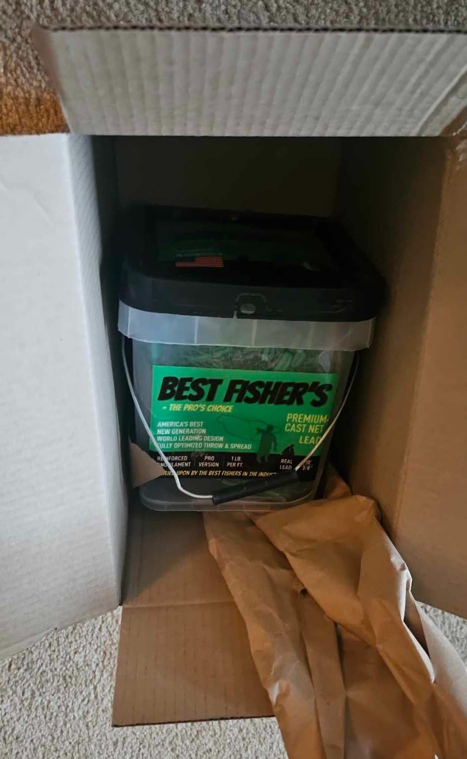 Best Fisher's® Core™ - American Pro Cast Net - 2026 Rebranded - SuperSink™ 4ft/6ft/8ft/10ft/12ft - 3/8