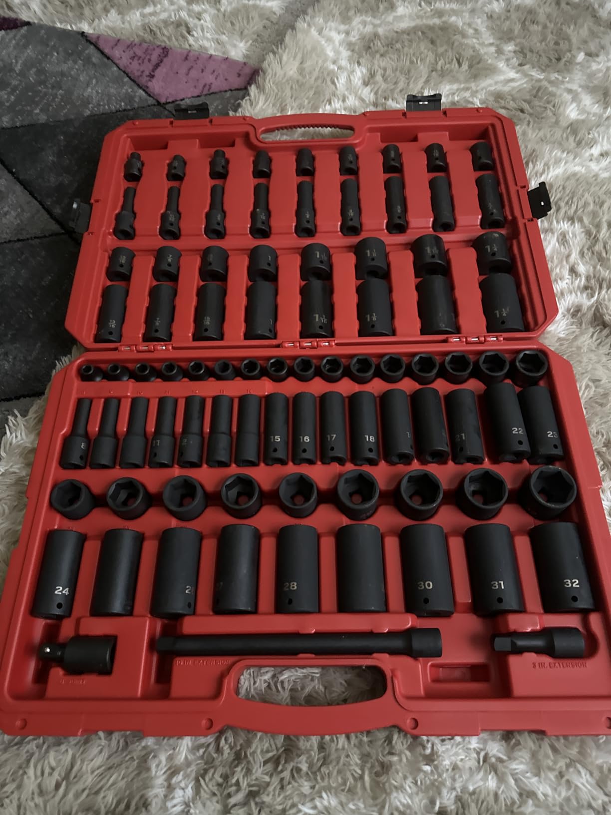 TEKTON 1/2 Inch Impact Socket Set, 87-Piece | SID92407 | (5/16 - 1-1/4 in., 8 - 32 mm), Shallow and Deep, 6-Point, Case customer photo 2