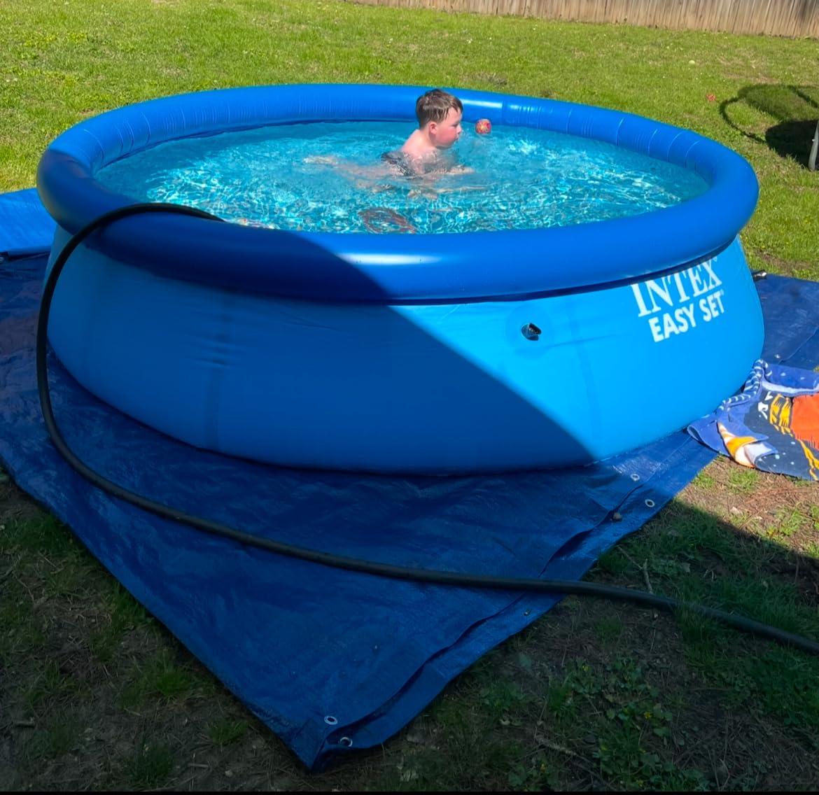 INTEX Easy Set 8ft x 24in Above Ground Pool, Round Inflatable Swimming Pool customer photo 1